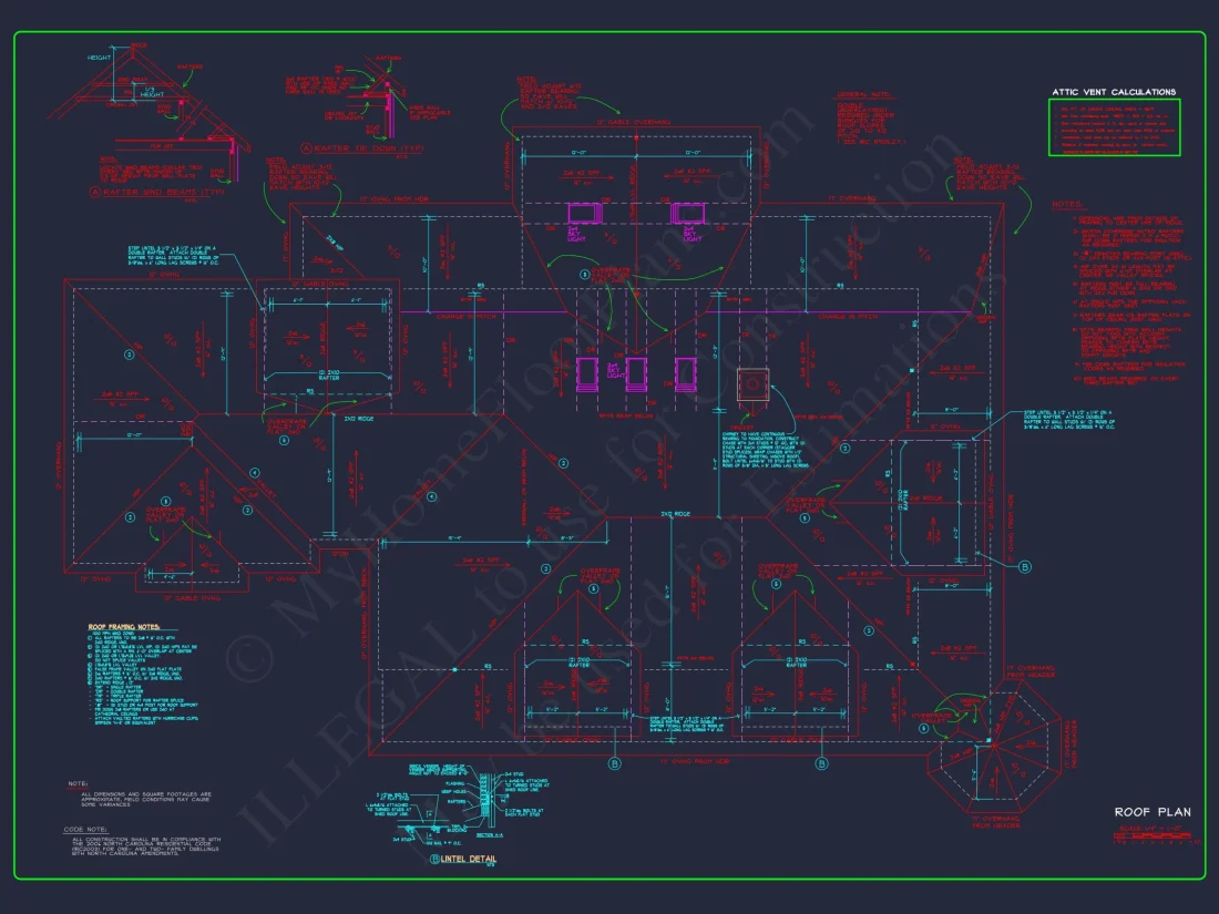 Luxury 2-Story house Plan with 3309 Sq. Ft. and CAD Blueprint