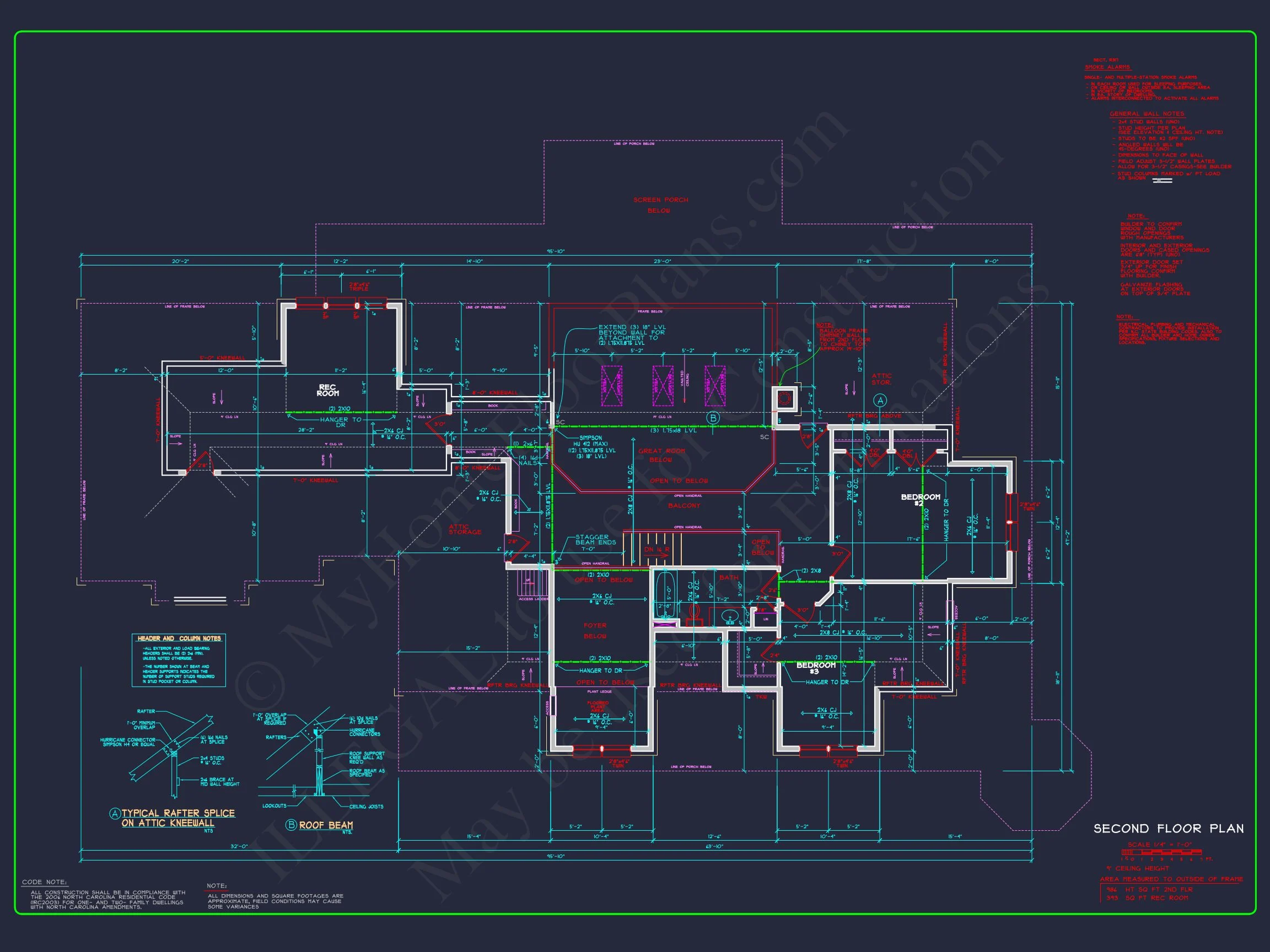 Luxury 2-Story house Plan with 3309 Sq. Ft. and CAD Blueprint