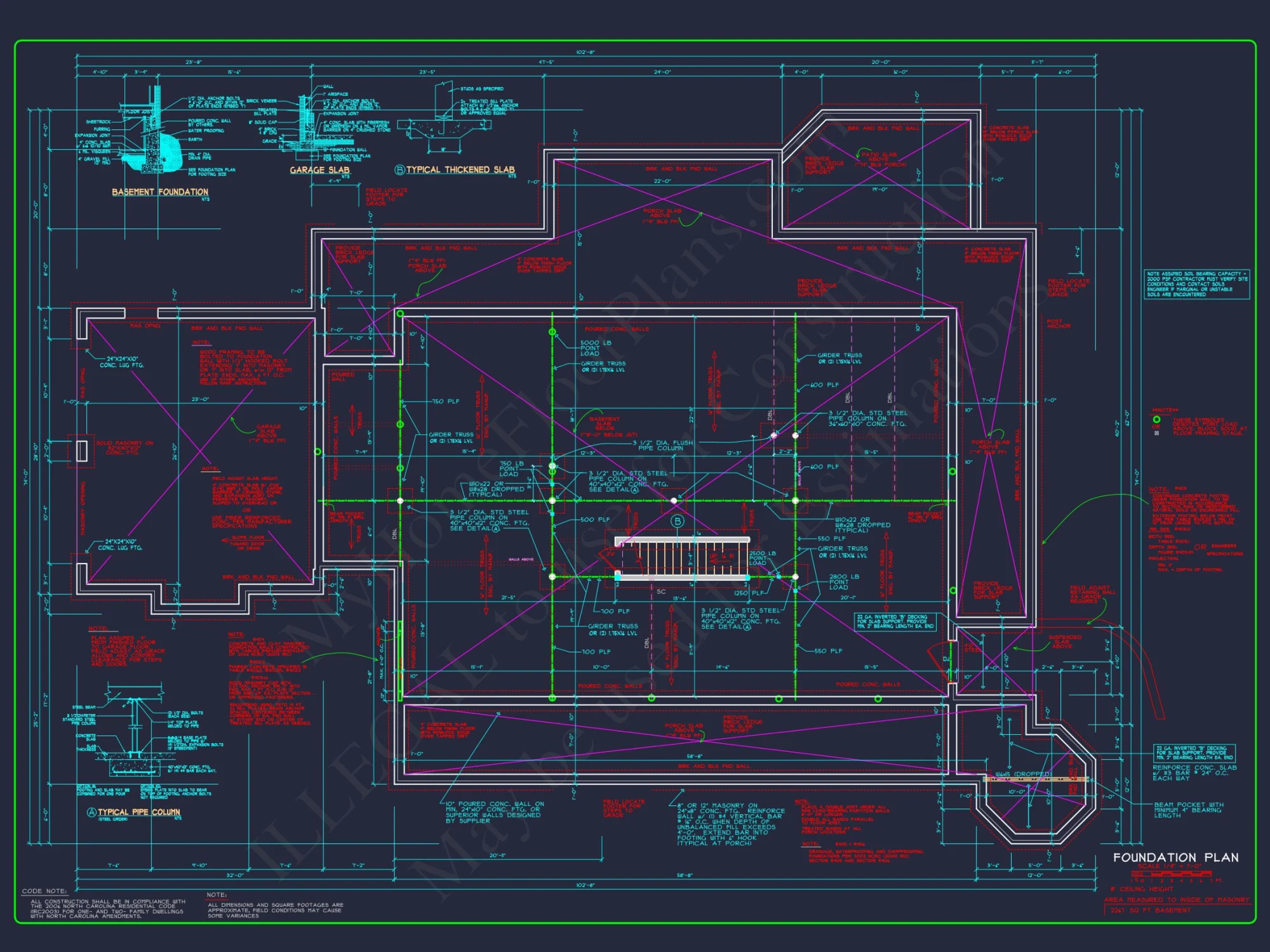 Luxury 2-Story house Plan with 3309 Sq. Ft. and CAD Blueprint