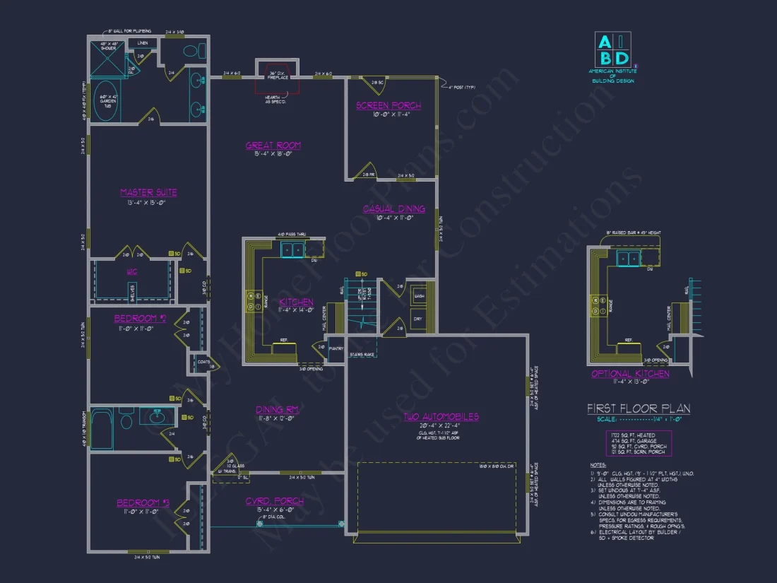 Beautiful 2-Story house Plan with 3 Bedrooms & CAD Designs