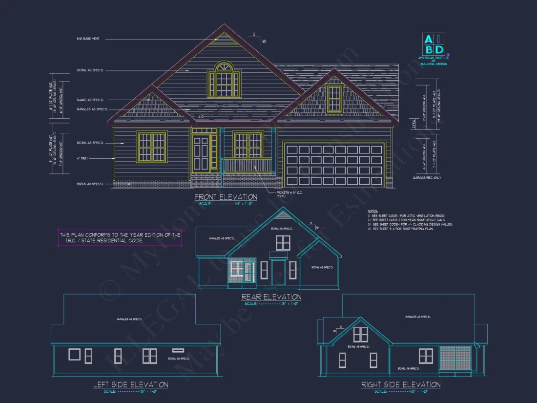 Beautiful 2-Story house Plan with 3 Bedrooms & CAD Designs