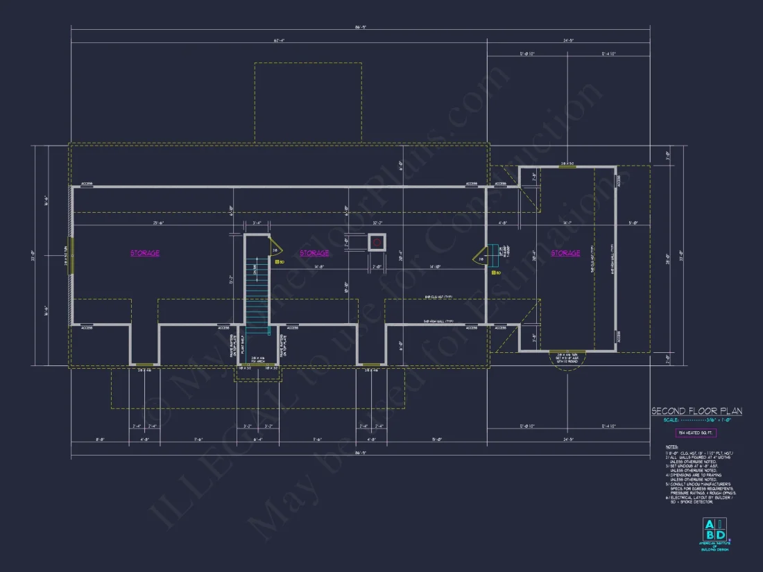 Spacious 2-Story house Plan with CAD Designs & Blueprints