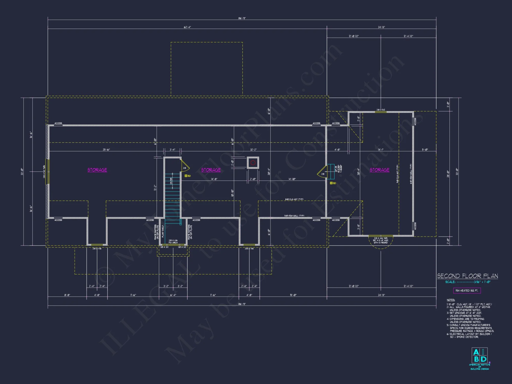 Spacious 2-Story house Plan with CAD Designs & Blueprints