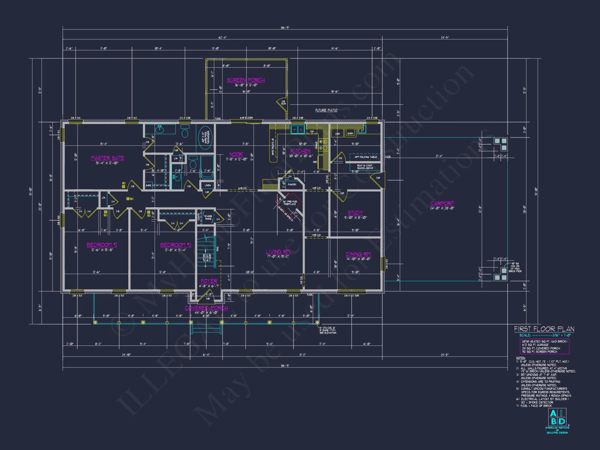Spacious 2-Story house Plan with CAD Designs & Blueprints