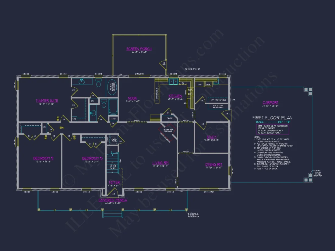 Spacious 2-Story house Plan with CAD Designs & Blueprints