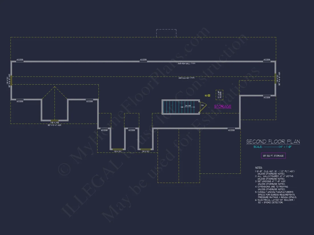 Modern 2-Story house Plan with 3 Bedrooms, 2 Baths, and Garage