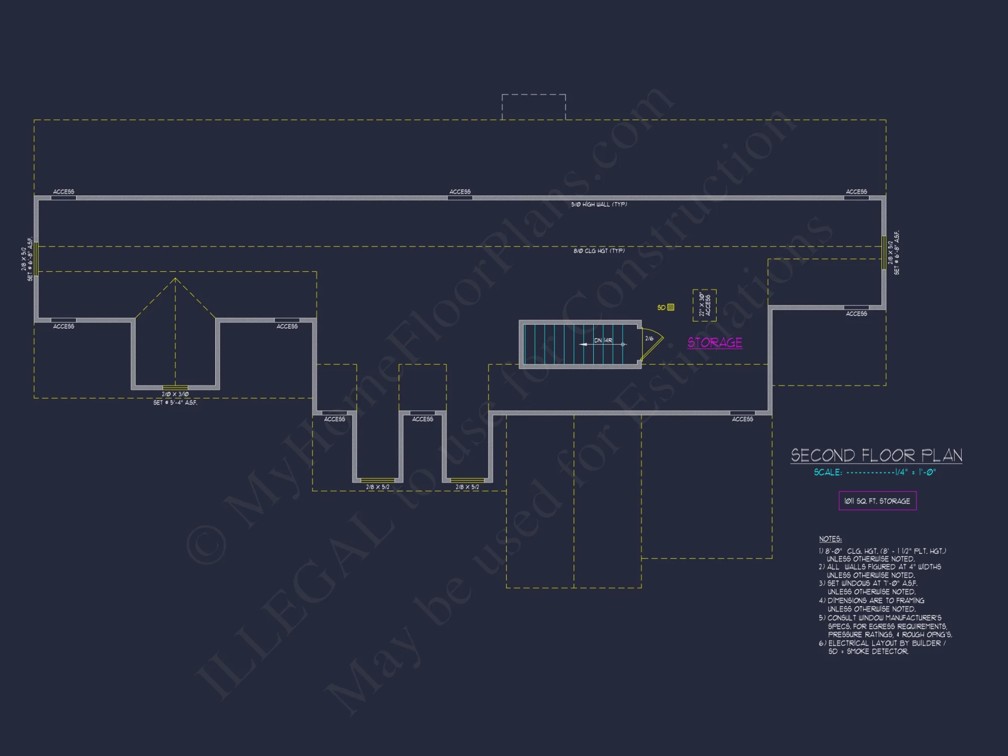 Modern 2-Story house Plan with 3 Bedrooms, 2 Baths, and Garage