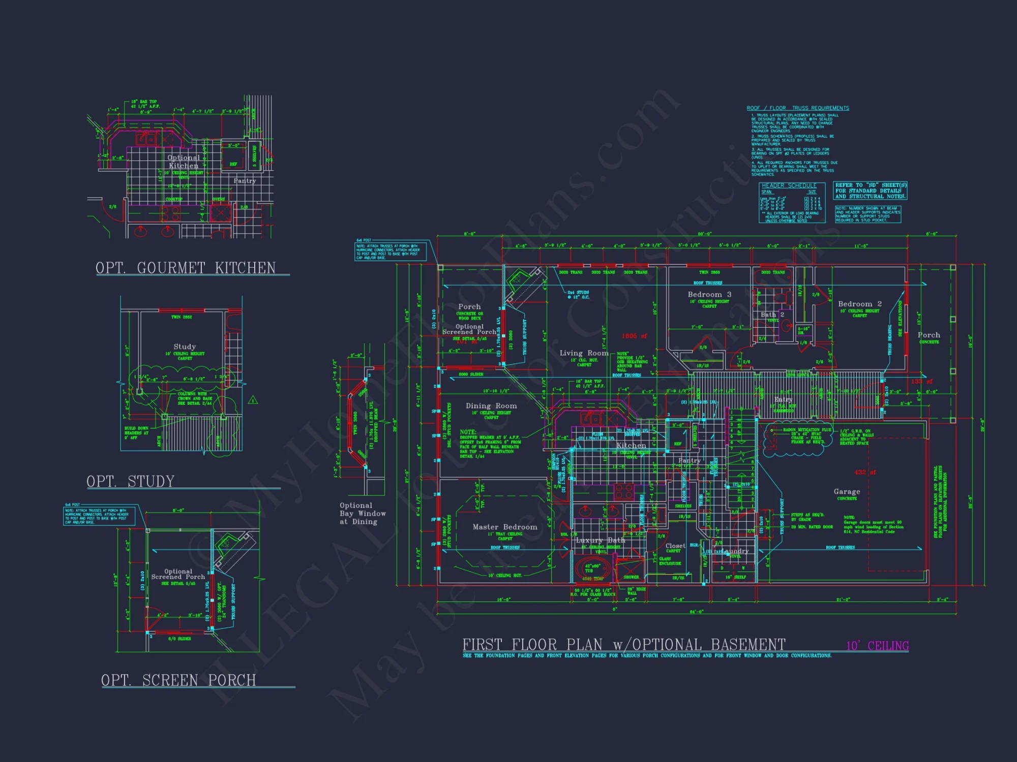 Elegant house Plan with Detailed Blueprint and Modern CAD Designs