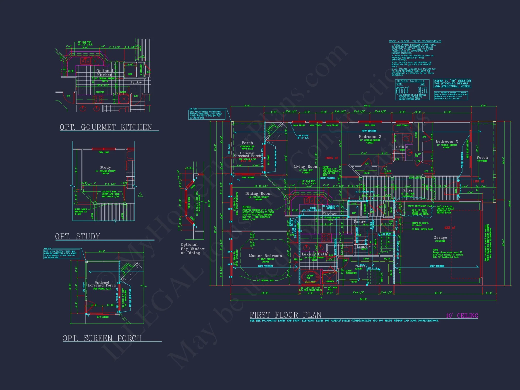 Elegant house Plan with Detailed Blueprint and Modern CAD Designs