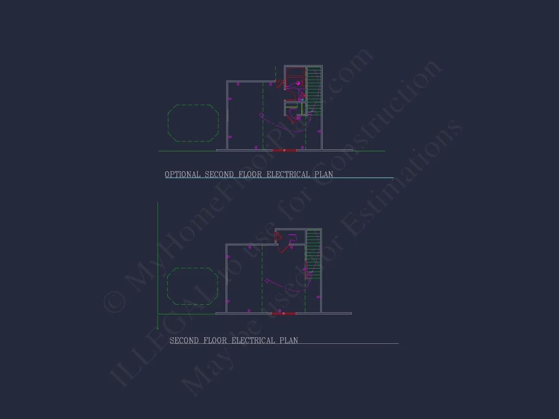 Elegant house Plan with Detailed Blueprint and Modern CAD Designs
