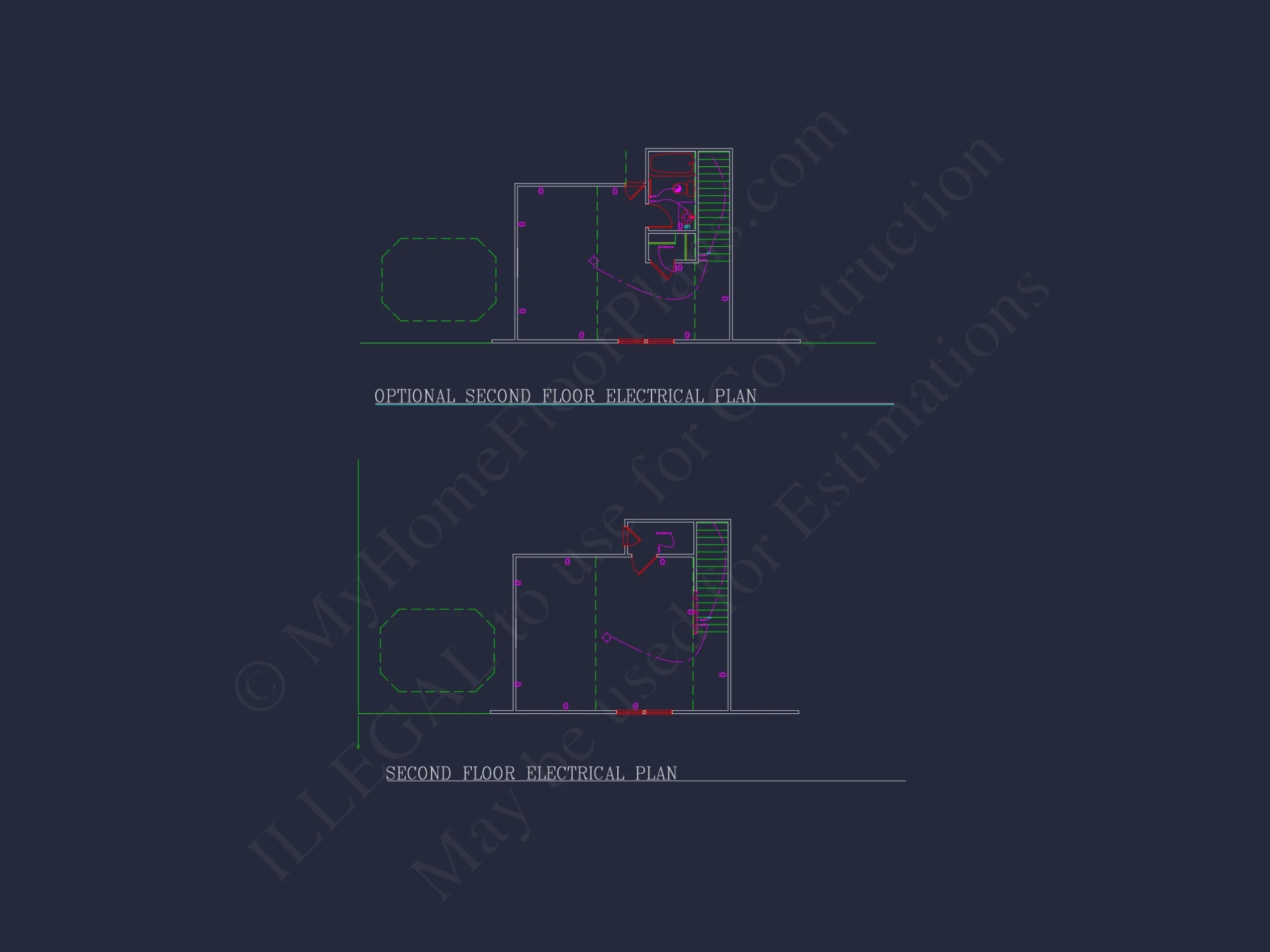 Elegant house Plan with Detailed Blueprint and Modern CAD Designs