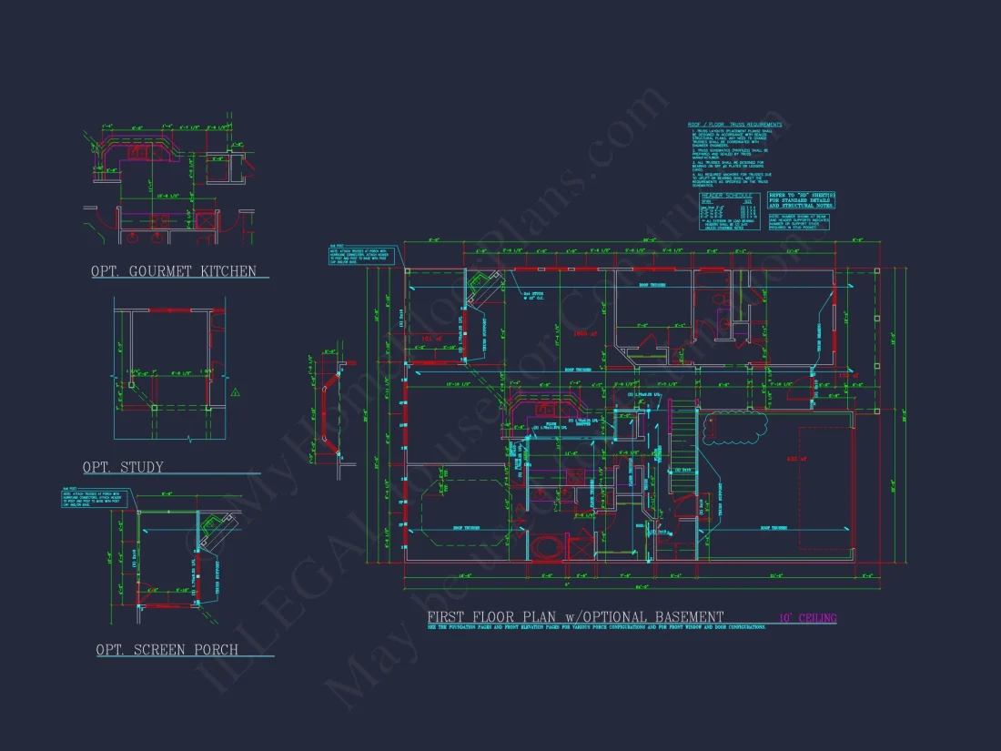 Elegant house Plan with Detailed Blueprint and Modern CAD Designs