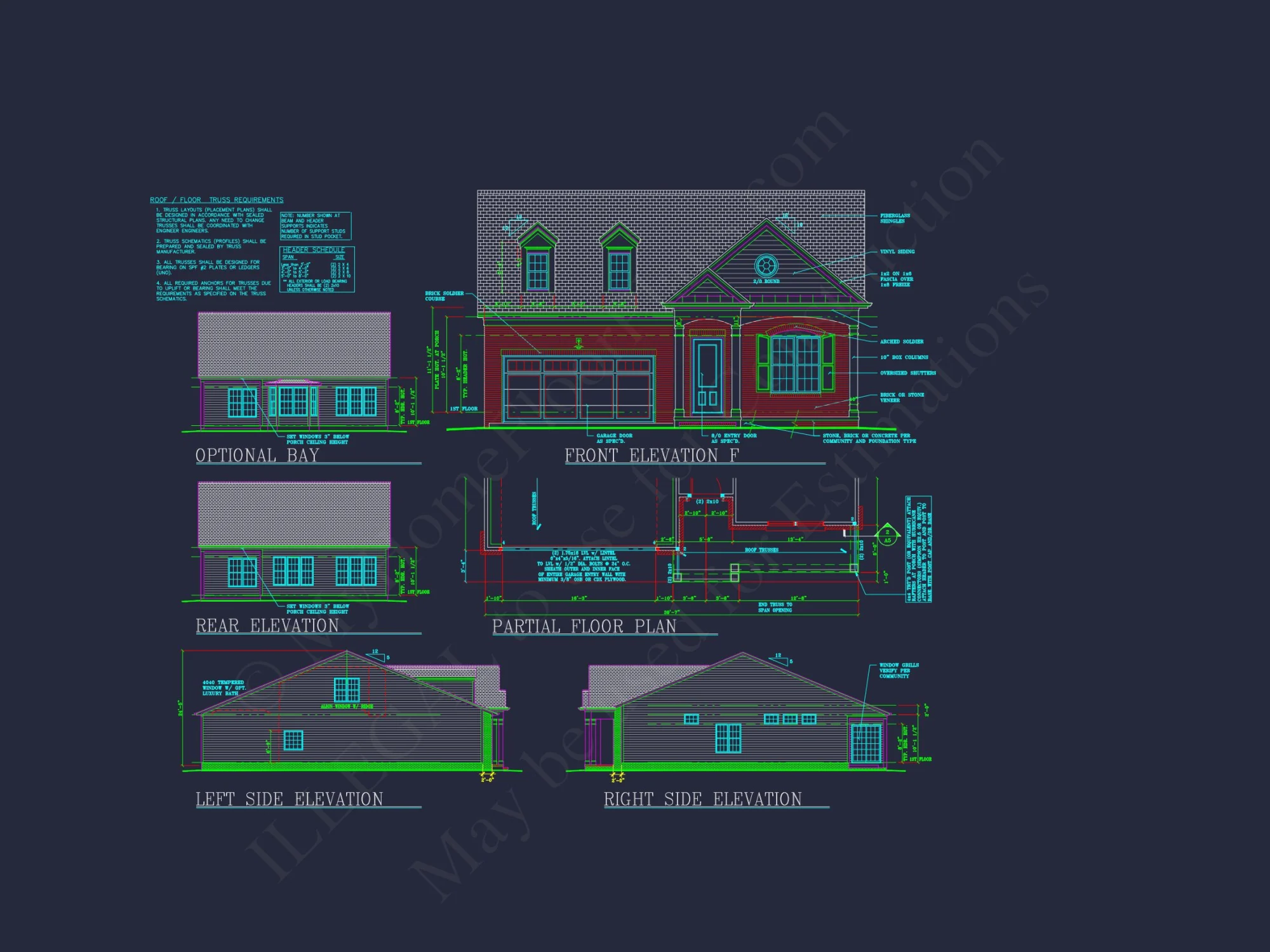 Elegant house Plan with Detailed Blueprint and Modern CAD Designs