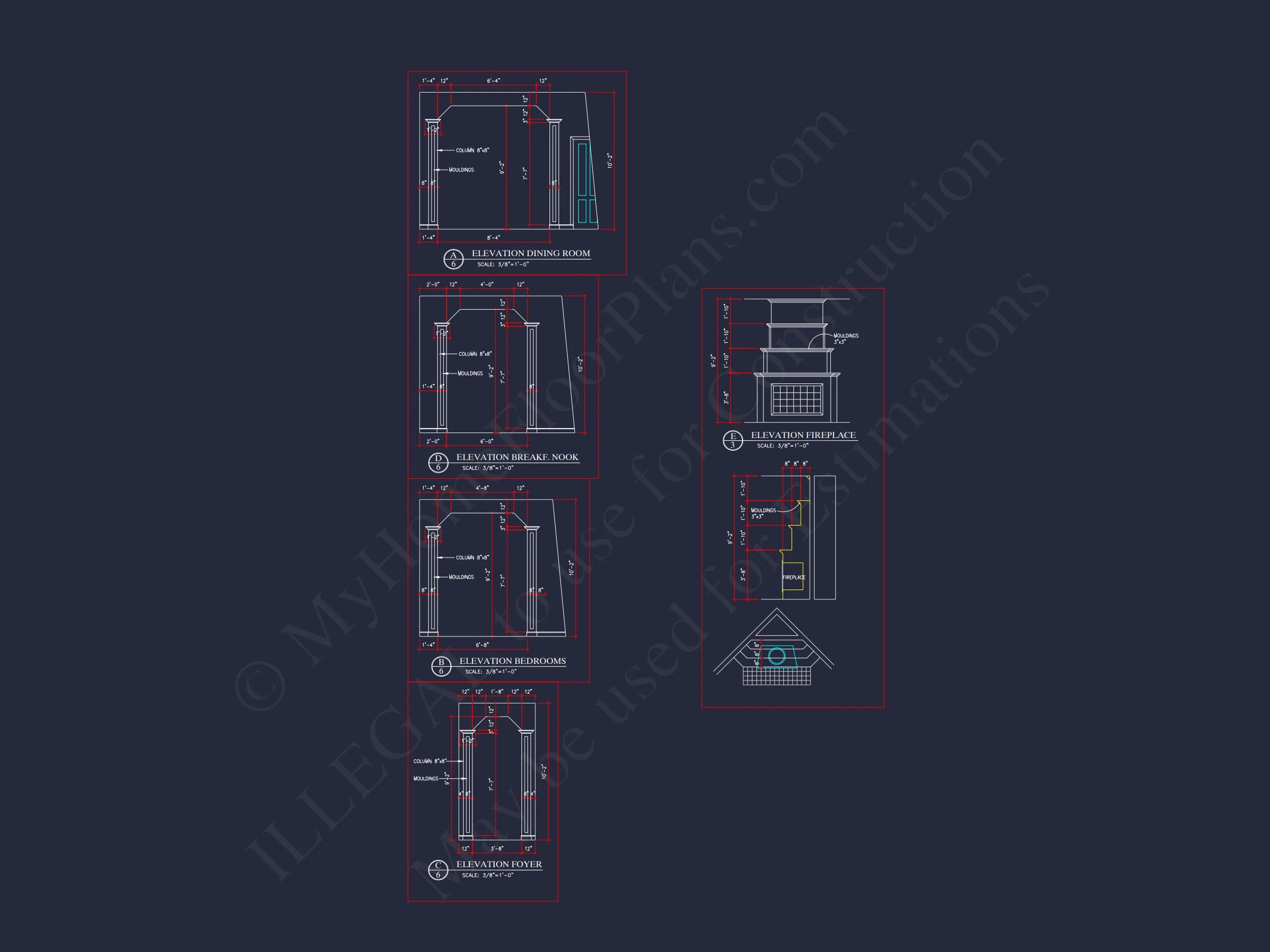Traditional Craftsman house Plan: 2-Story Blueprint with CAD Design