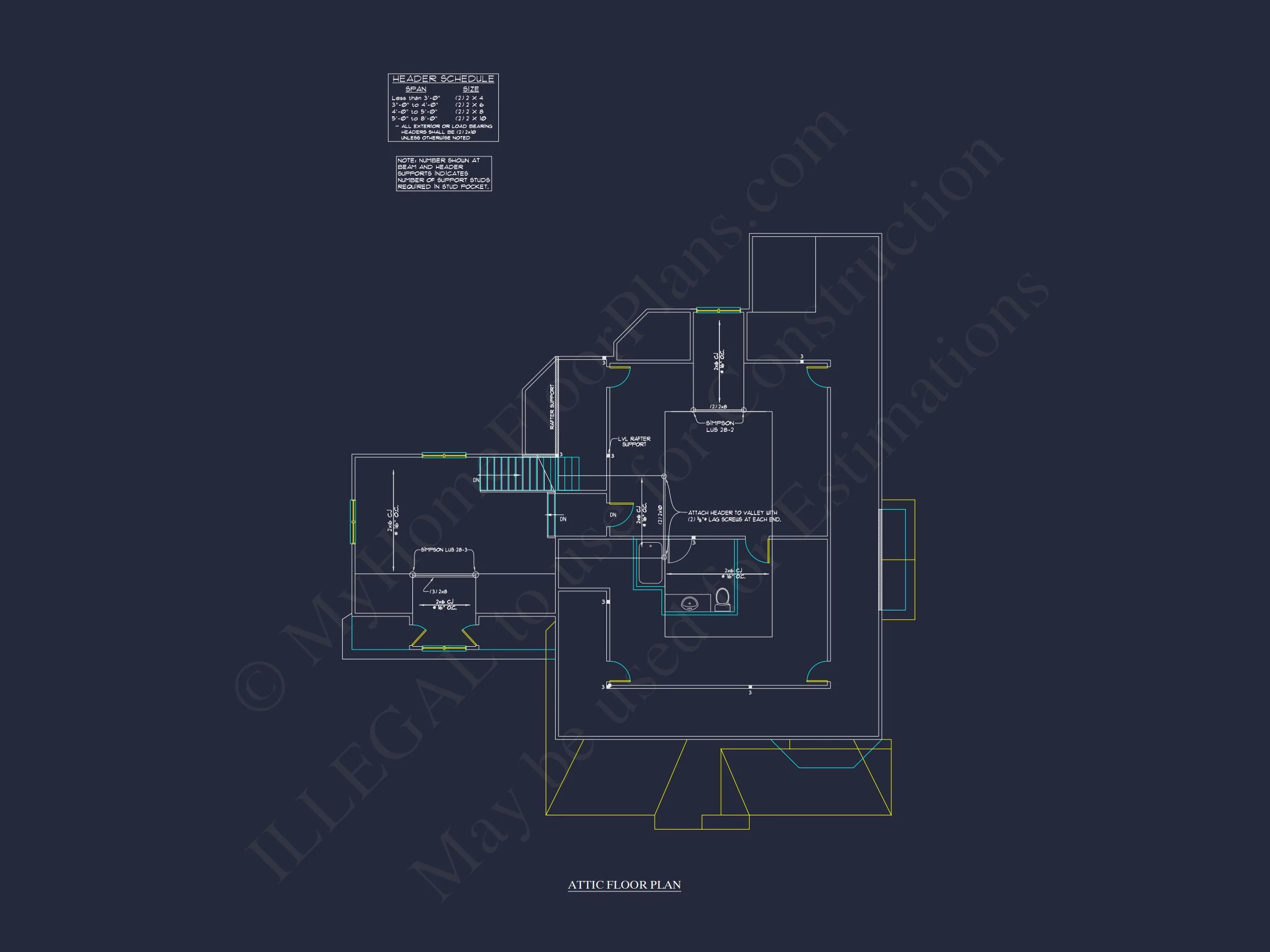 Traditional Craftsman house Plan: 2-Story Blueprint with CAD Design