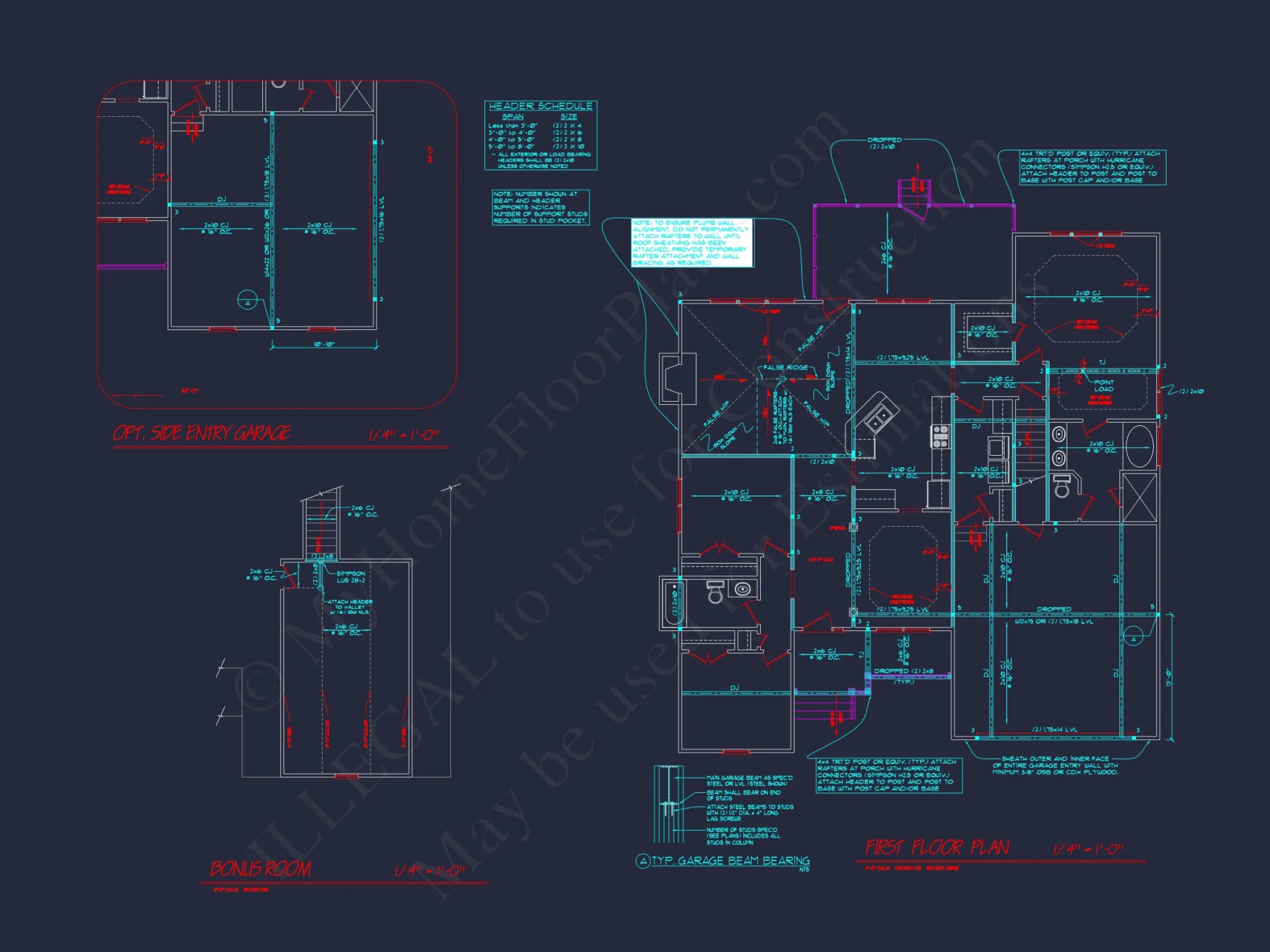 Stylish 2-Story house Plan with 3 Bedrooms, 2 Baths & CAD Designs
