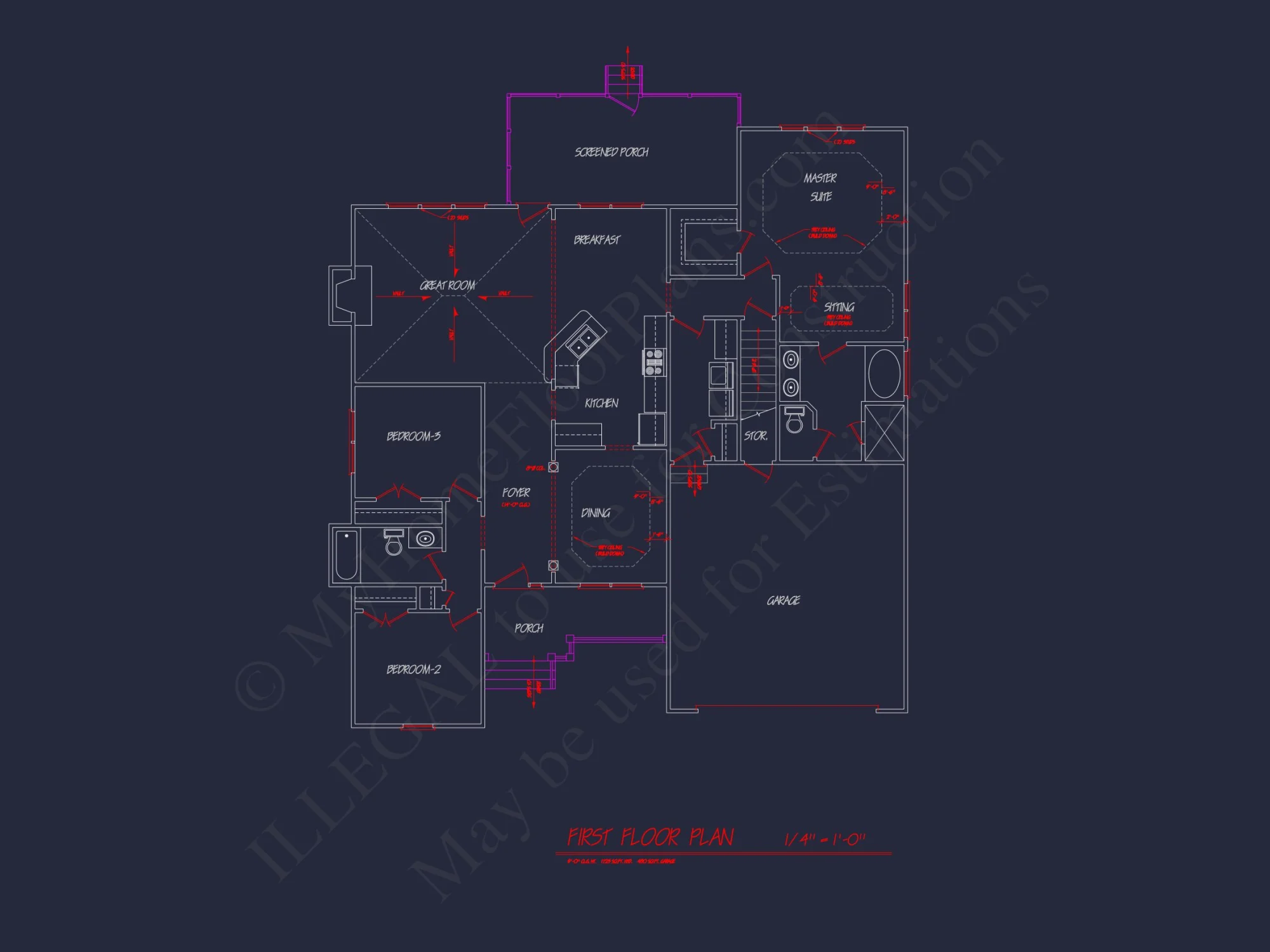 Stylish 2-Story house Plan with 3 Bedrooms, 2 Baths & CAD Designs