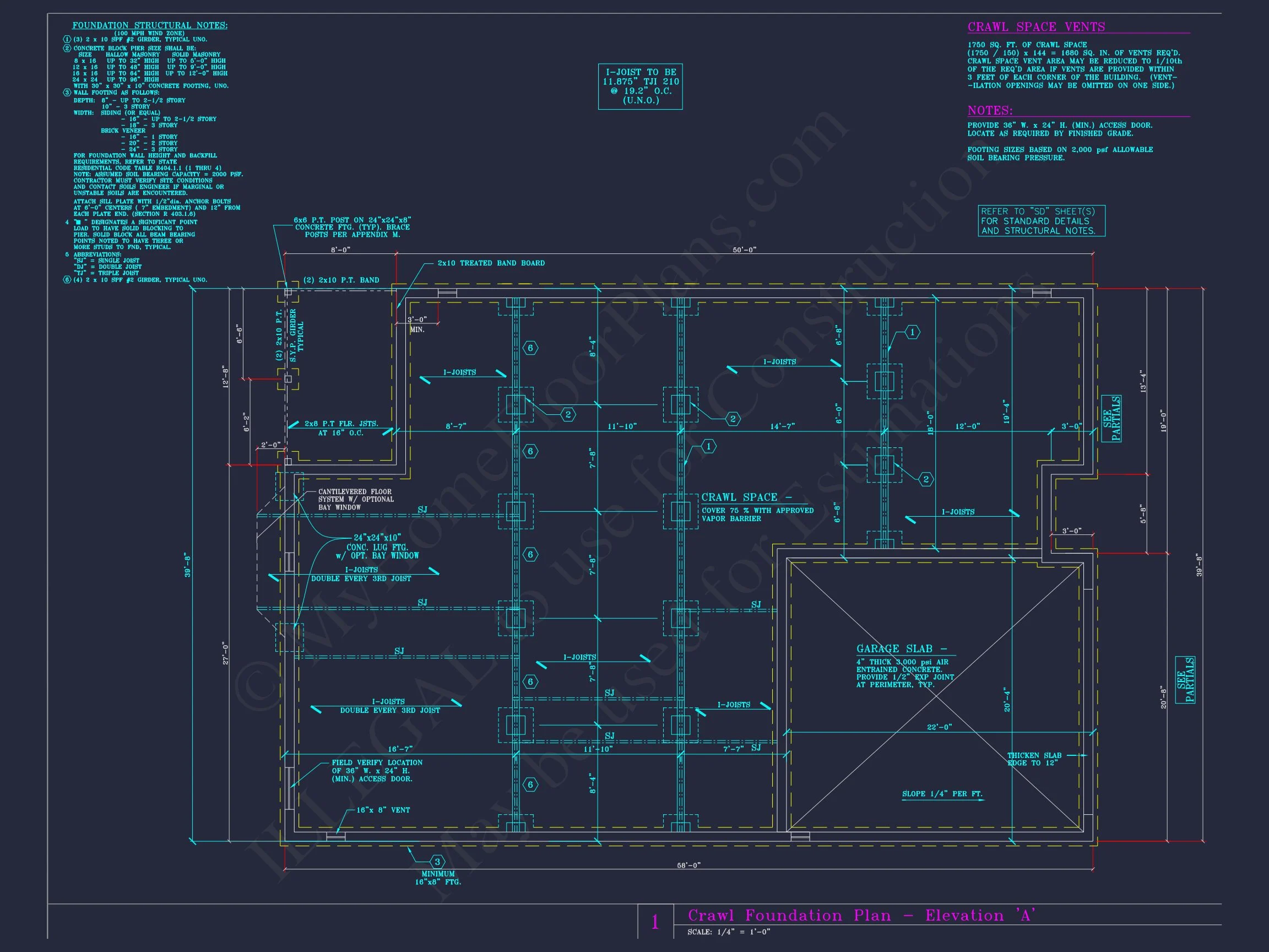 Craftsman house Plan with 3 Beds, 2 Baths, and CAD Designs