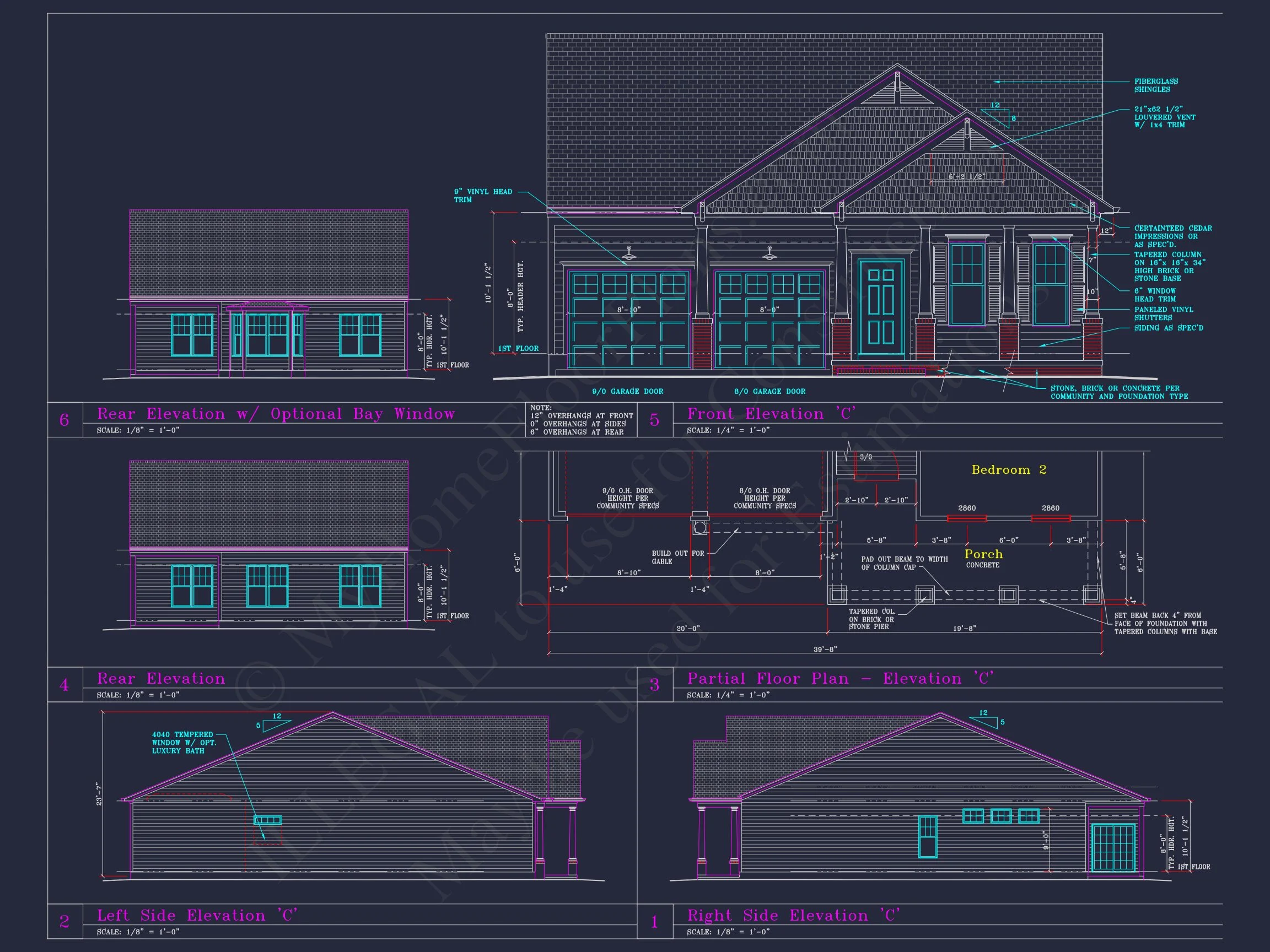 Craftsman house Plan with 3 Beds, 2 Baths, and CAD Designs
