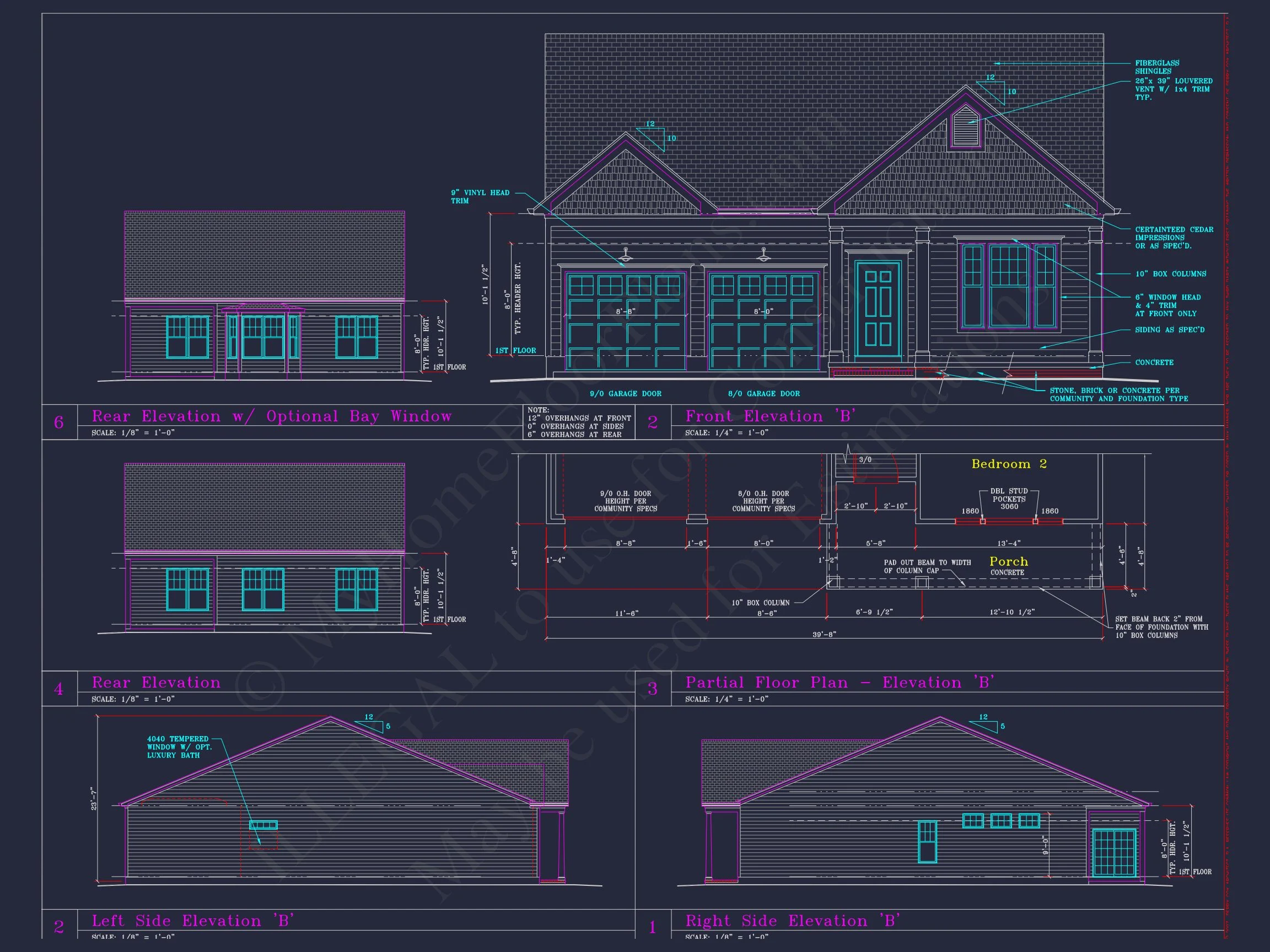 Craftsman house Plan with 3 Beds, 2 Baths, and CAD Designs