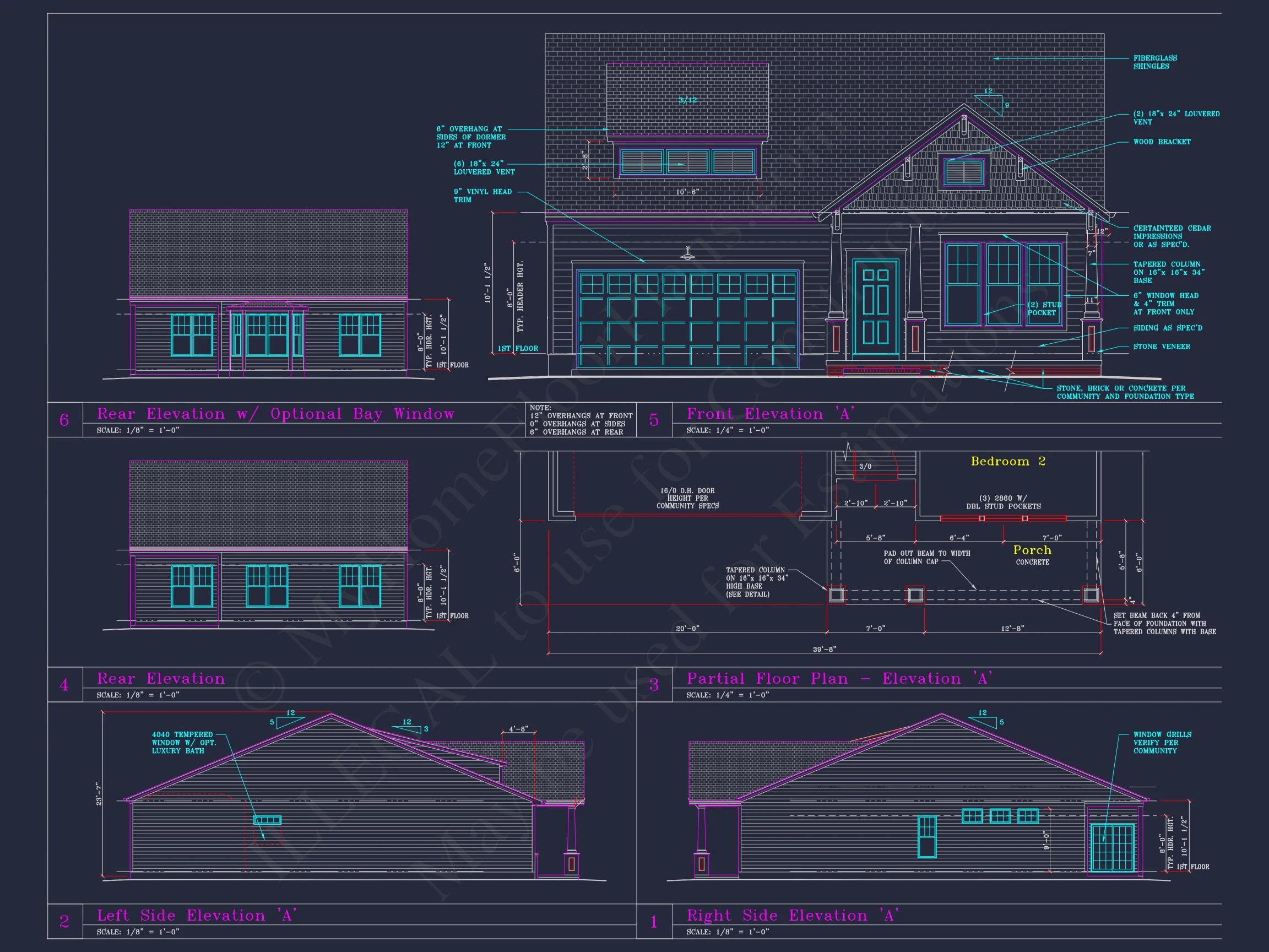 Craftsman house Plan with 3 Beds, 2 Baths, and CAD Designs