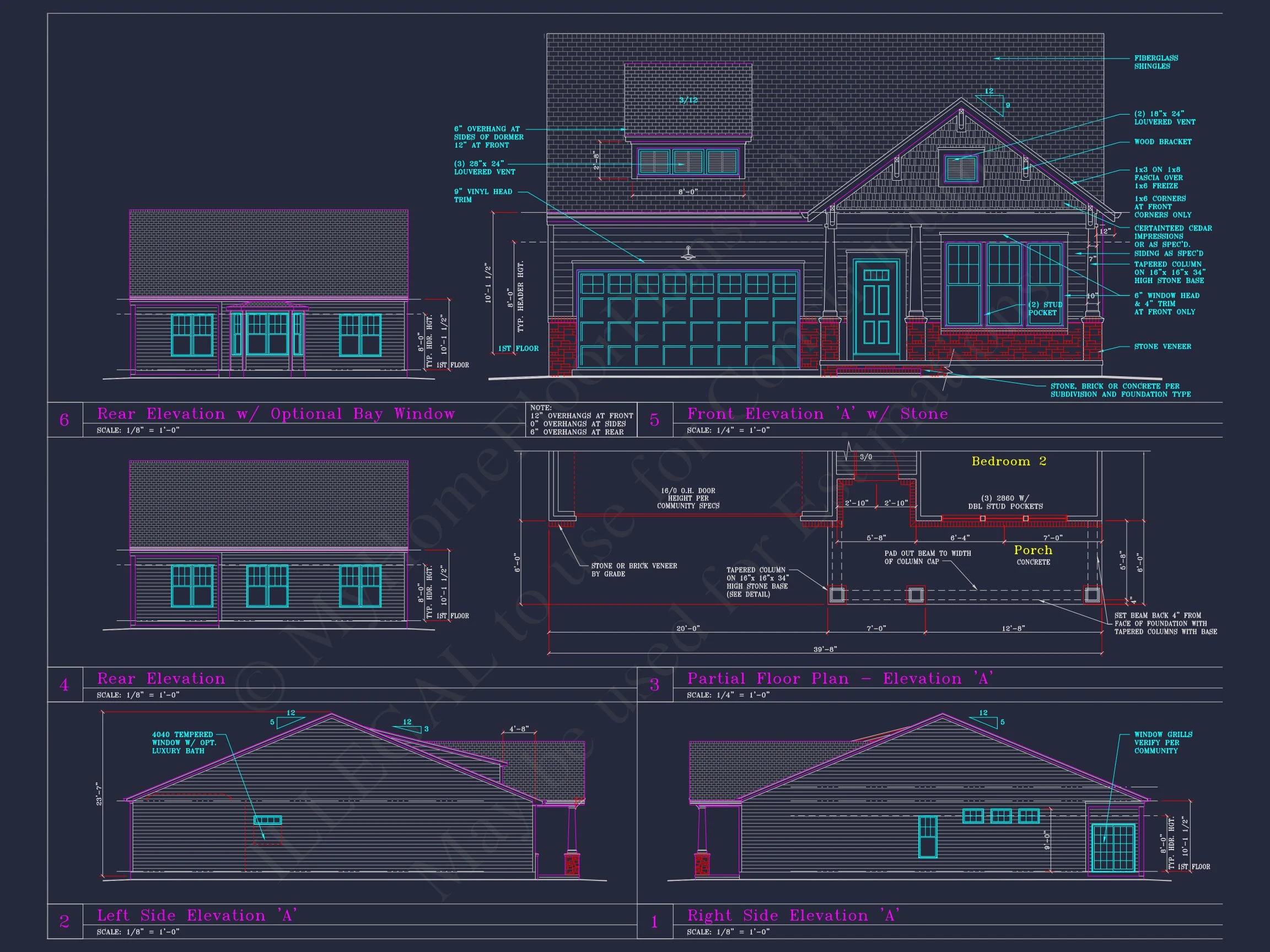 Craftsman house Plan with 3 Beds, 2 Baths, and CAD Designs