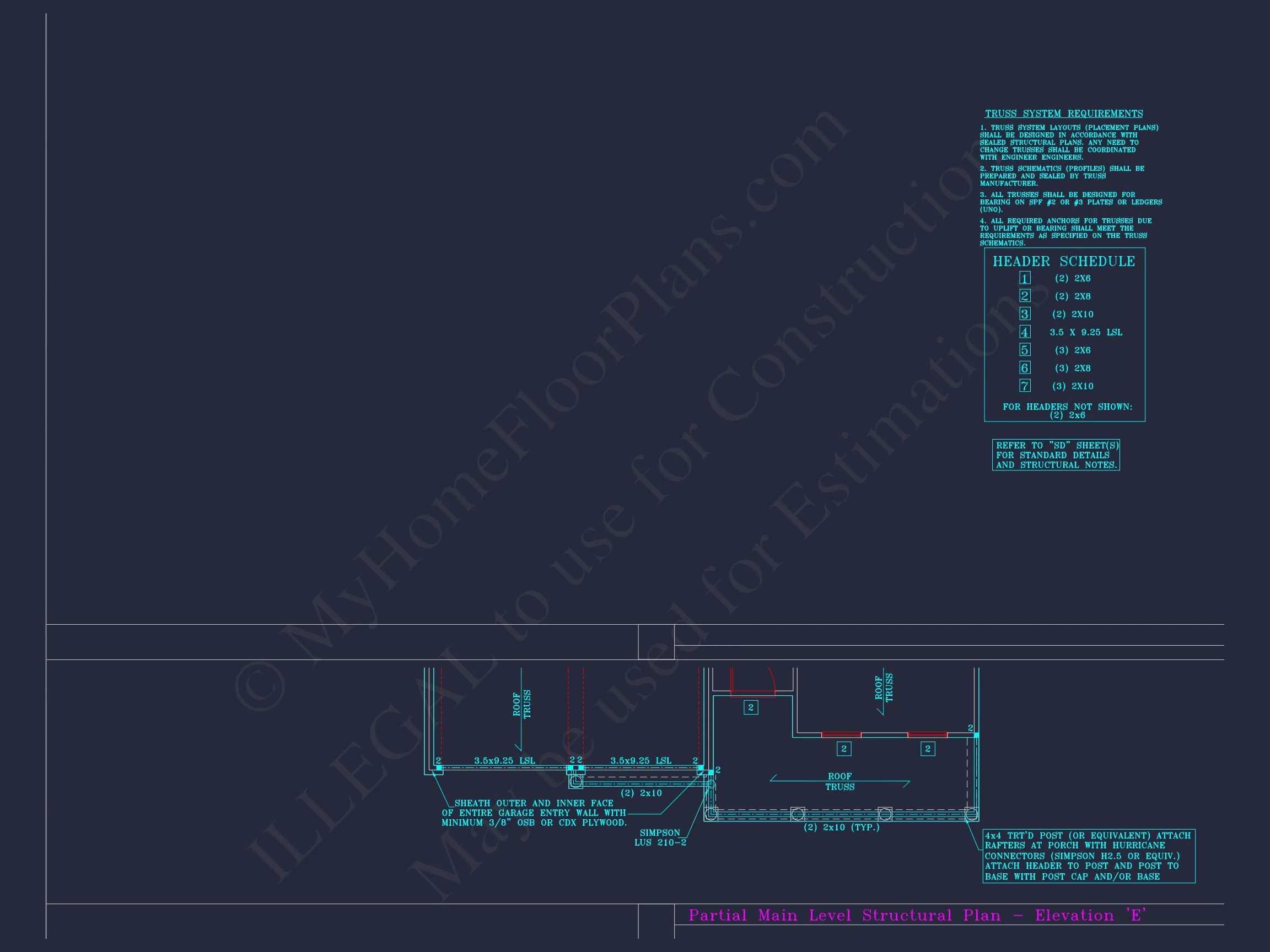 Craftsman house Floor Plan with CAD Blueprints and Designs