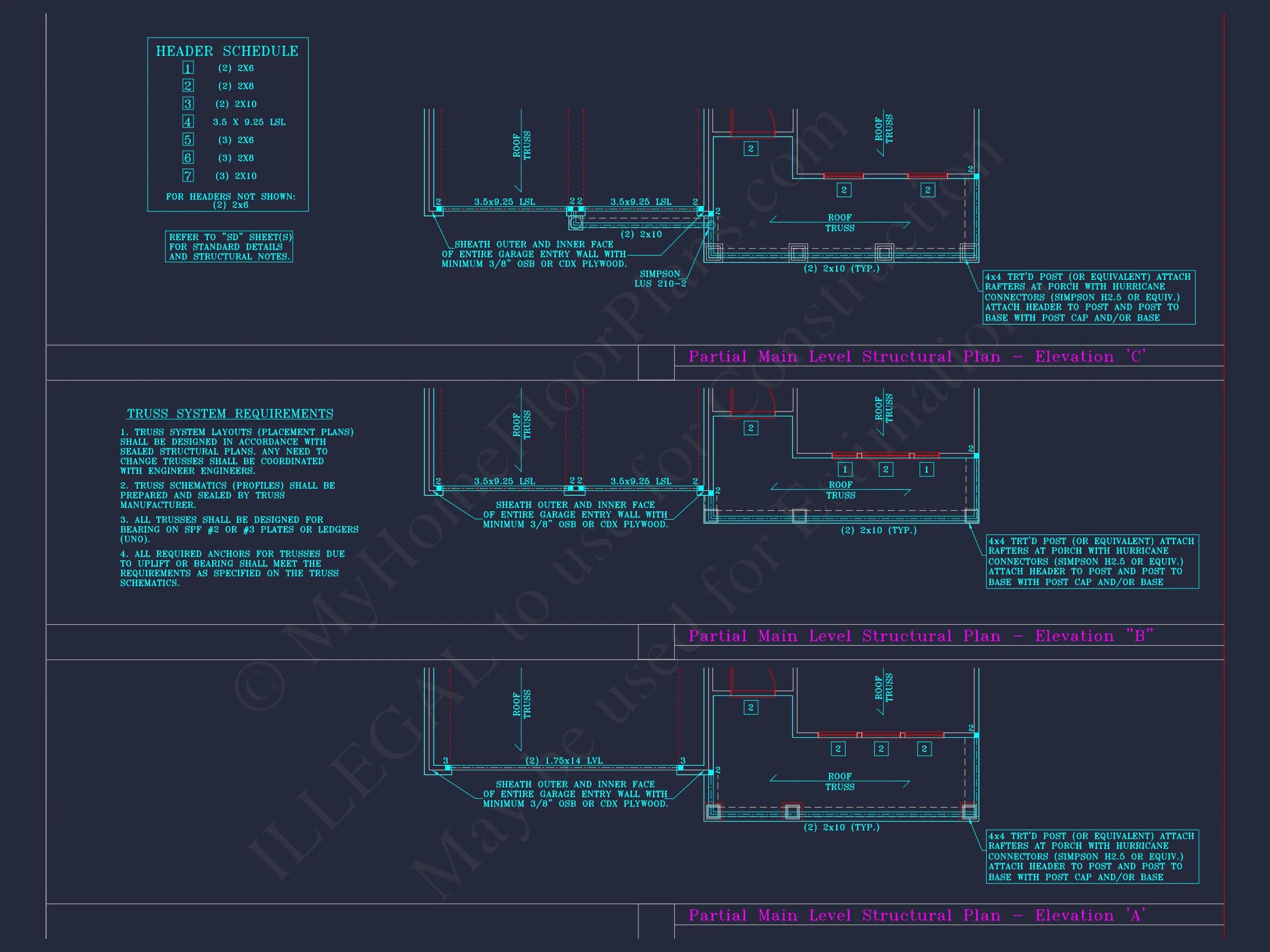 Craftsman house Floor Plan with CAD Blueprints and Designs