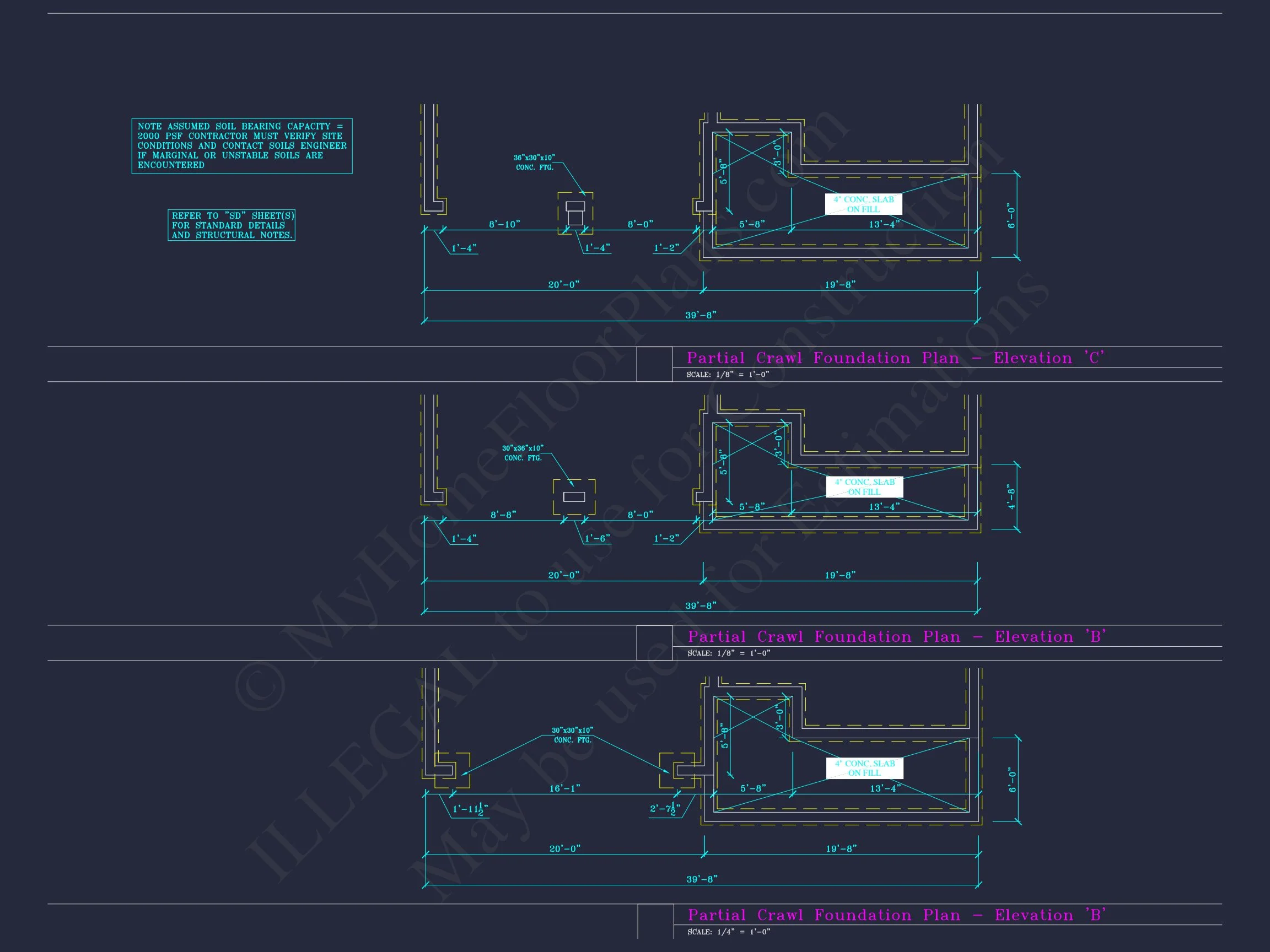 Craftsman house Floor Plan with CAD Blueprints and Designs
