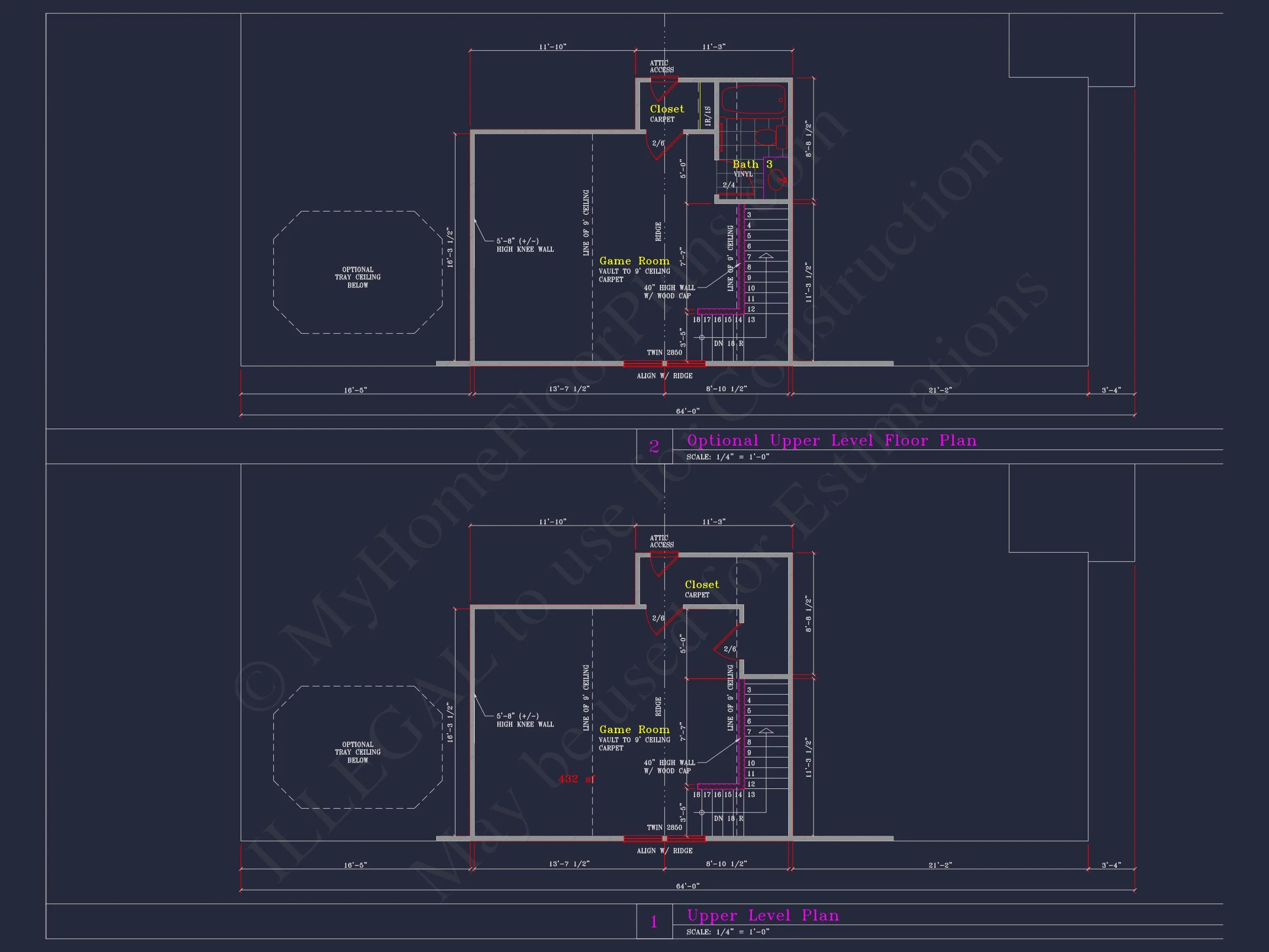 Craftsman house Floor Plan with CAD Blueprints and Designs