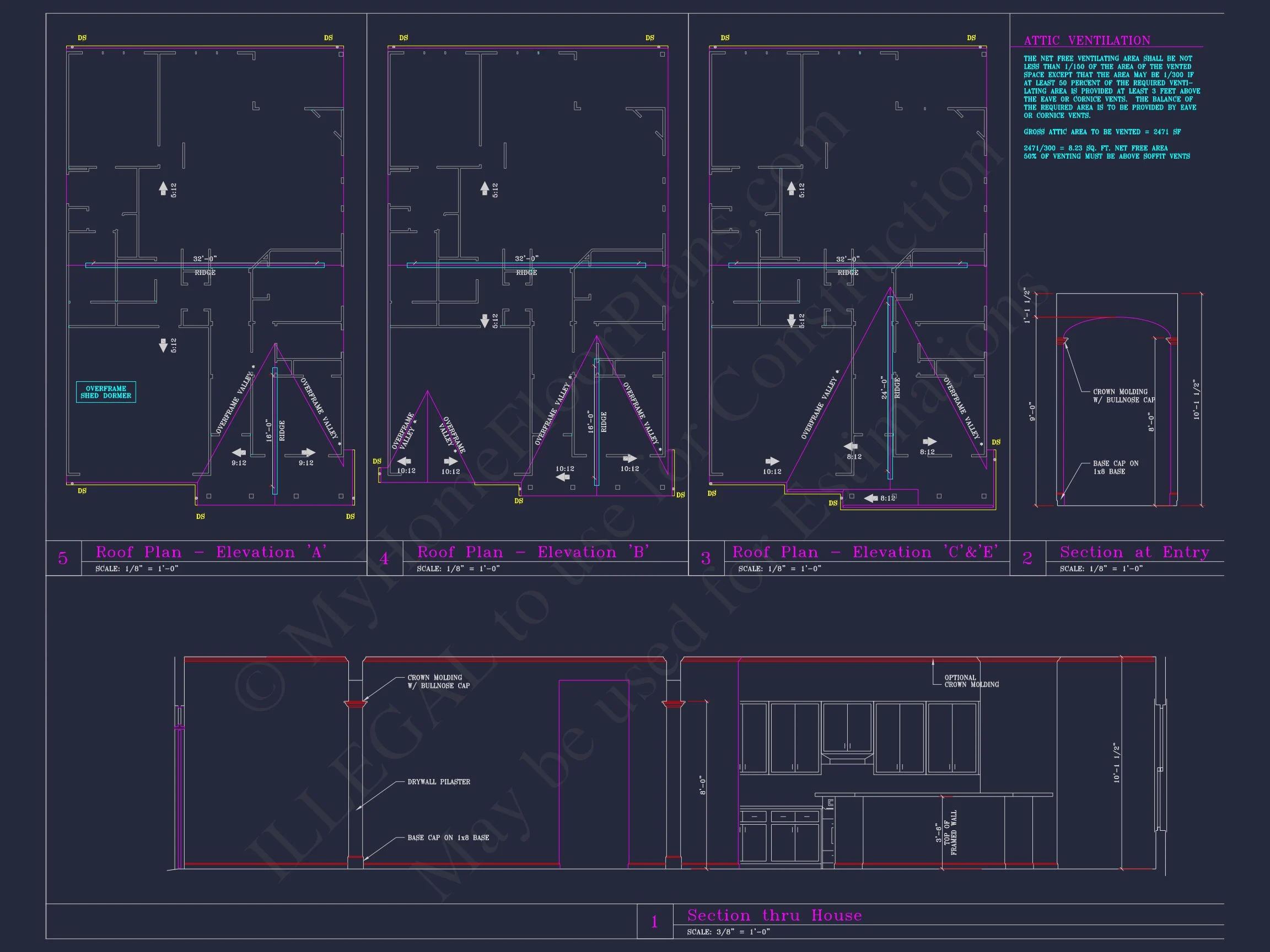Craftsman house Floor Plan with CAD Blueprints and Designs