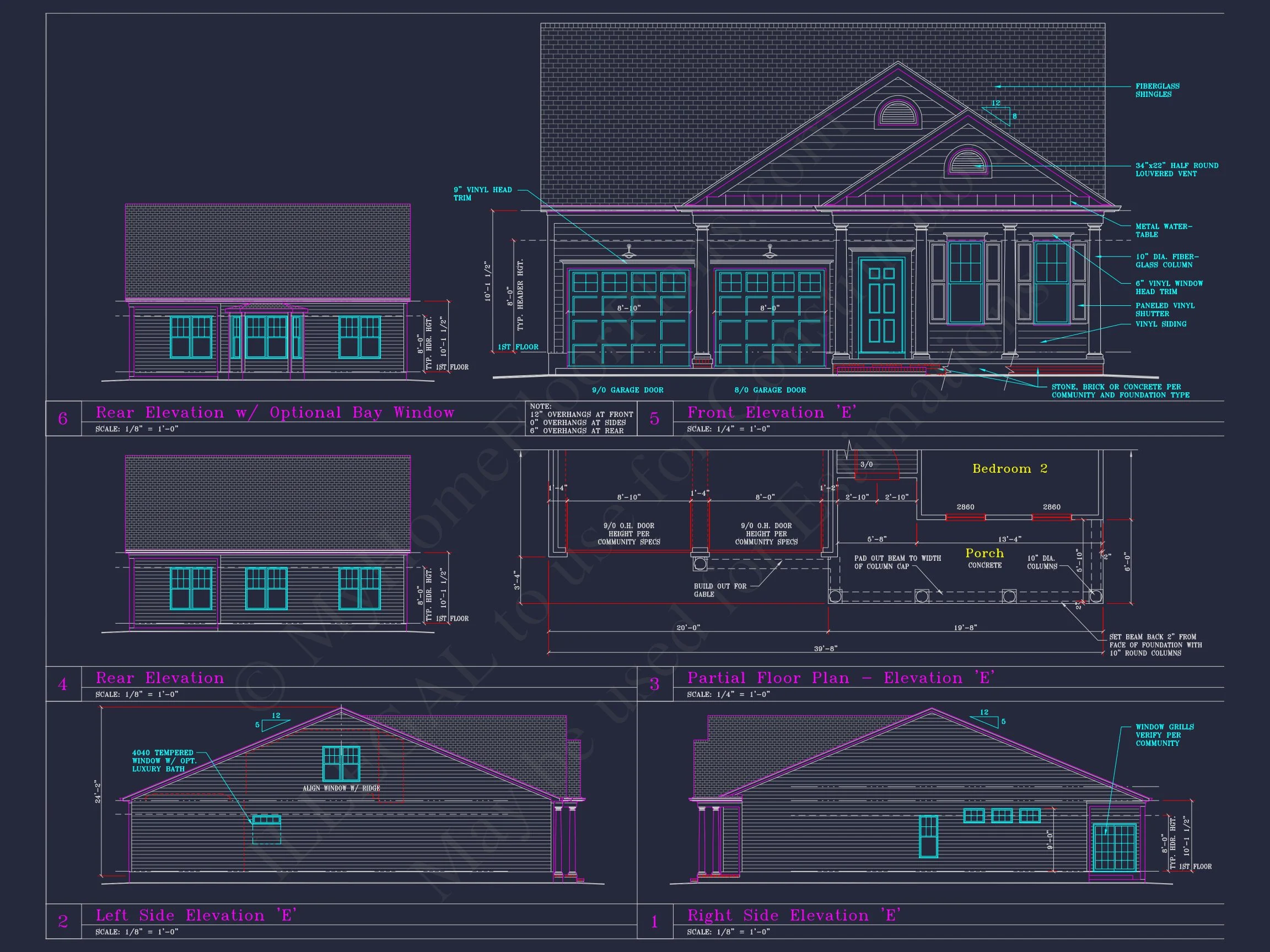 Craftsman house Floor Plan with CAD Blueprints and Designs
