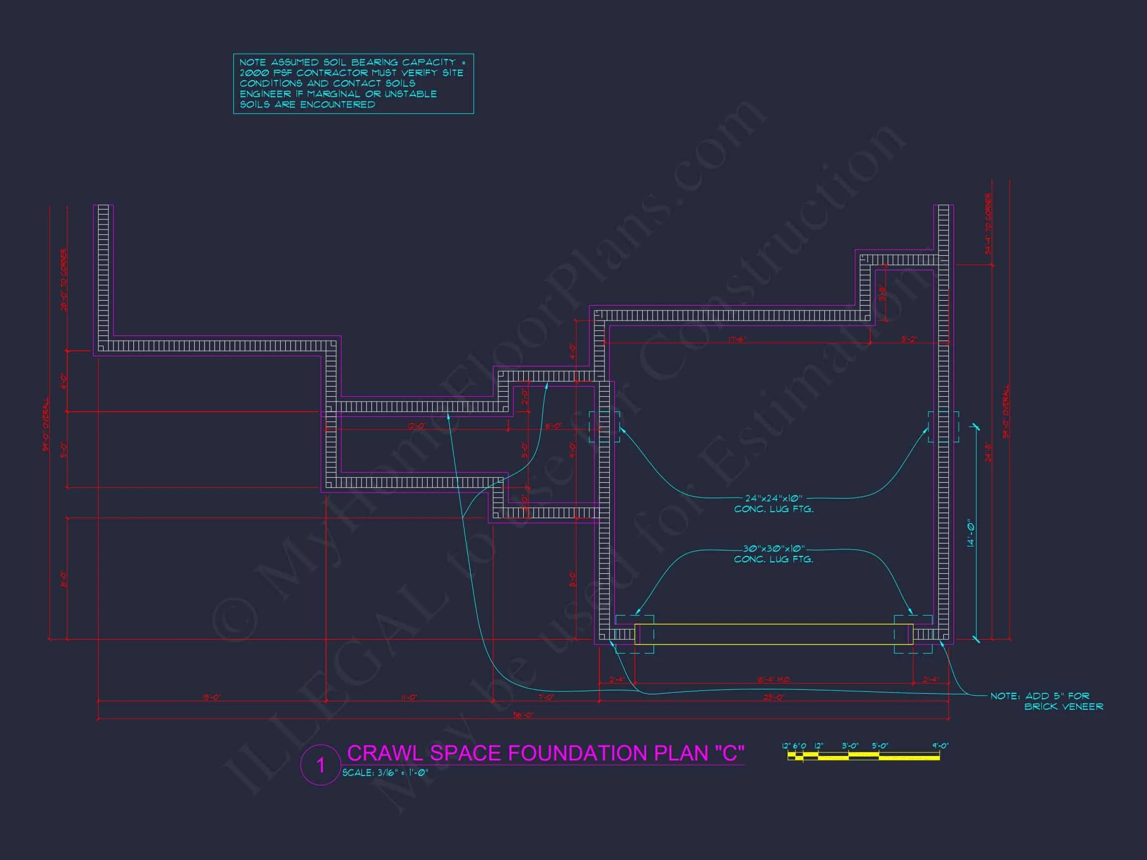8-1006 HOUSE PLAN - Elegant House Plan with 3 Bedrooms | CAD & Architectural Designs 26 Elegant house Plan with 3 Bedrooms