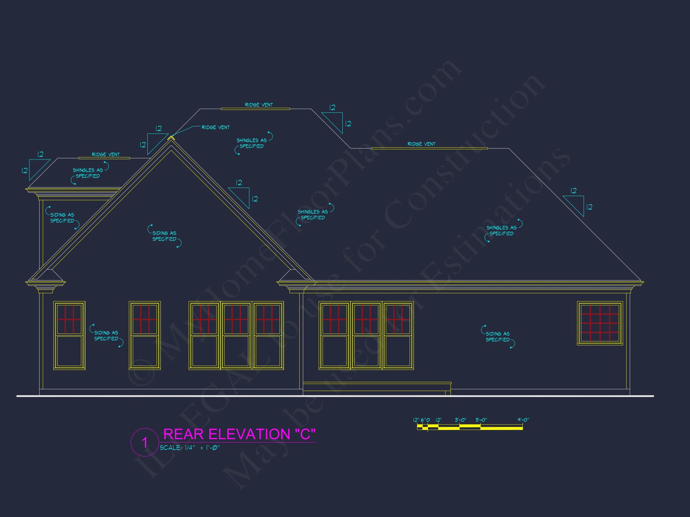 8-1006 HOUSE PLAN - Elegant House Plan with 3 Bedrooms | CAD & Architectural Designs 11 CAD & Architectural Designs