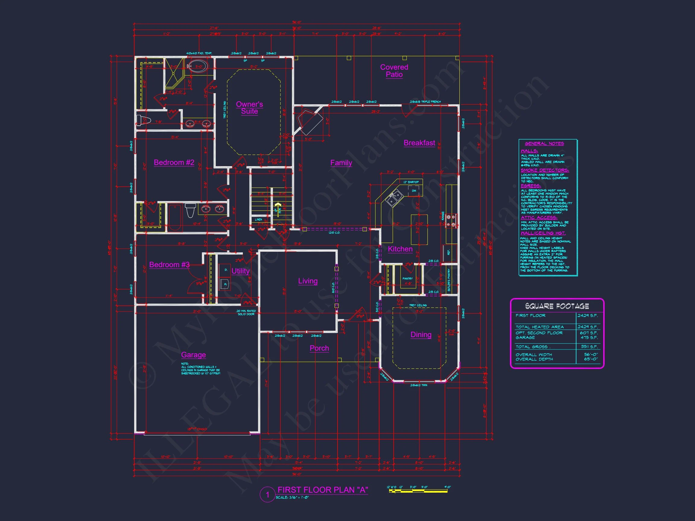 Spacious house Plan with 2-Story Design, CAD Blueprints & Features