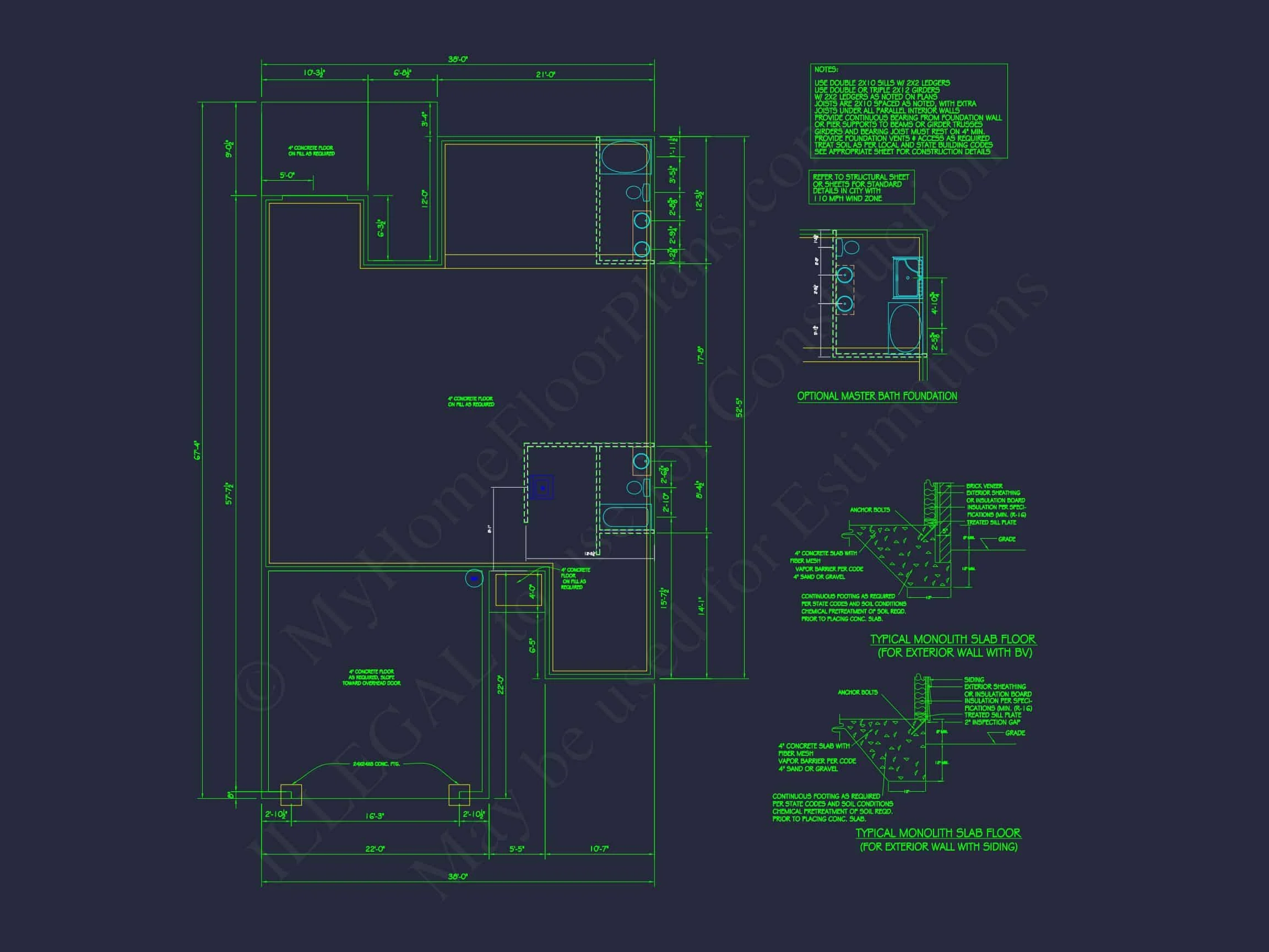 Modern Craftsman house Plan with Spacious 3 Bedrooms and CAD Blueprint