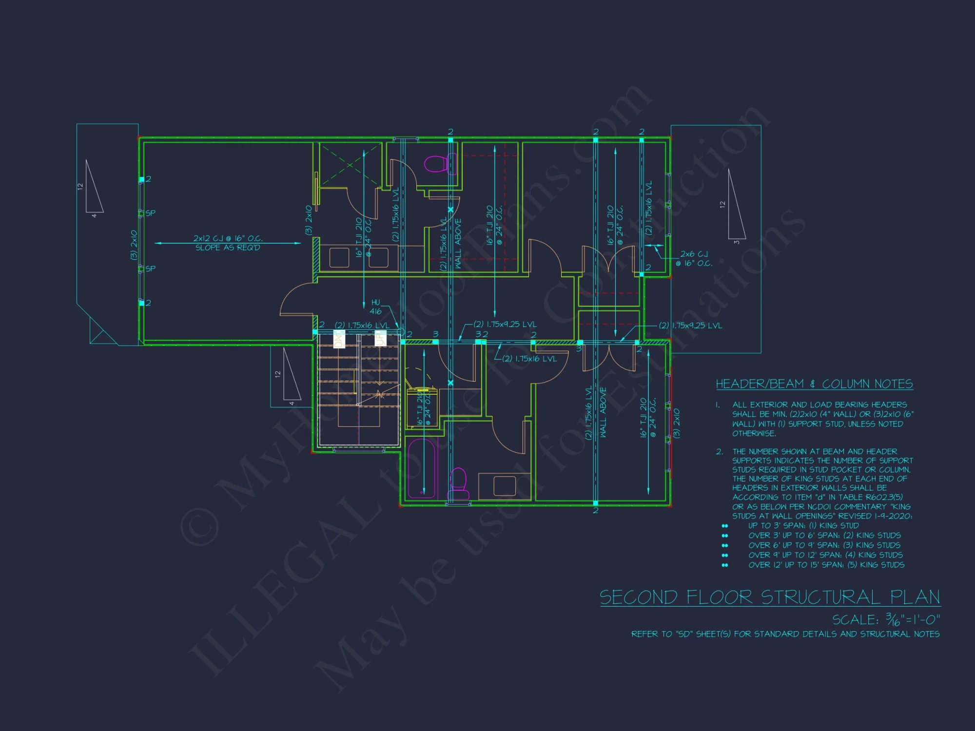 Modern Craftsman house Plan with 3 Floors and Rooftop Terrace