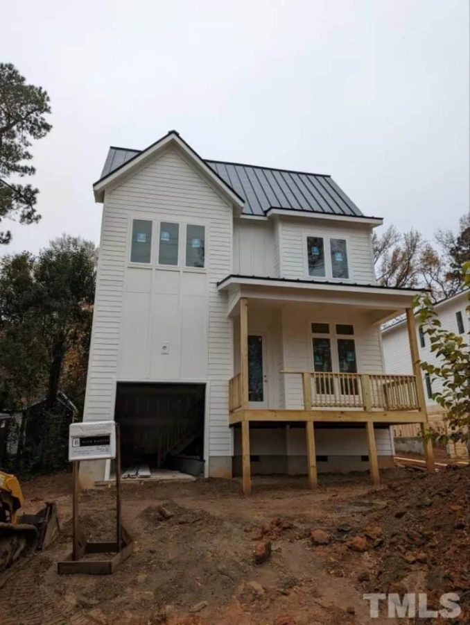 Modern Craftsman house Plan with 3 Floors and Rooftop Terrace