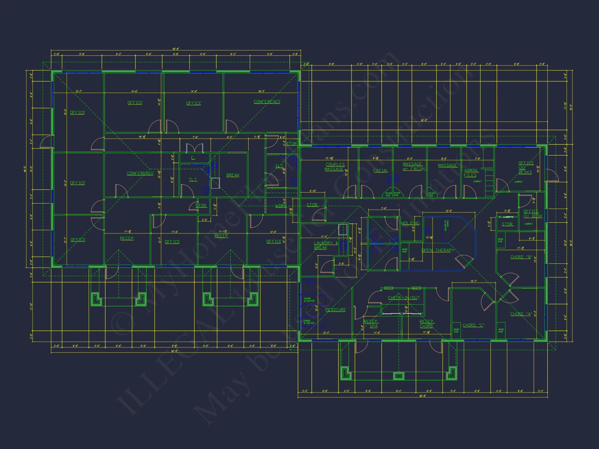 Modern Office Floor Plan with CAD Architecture and Designs
