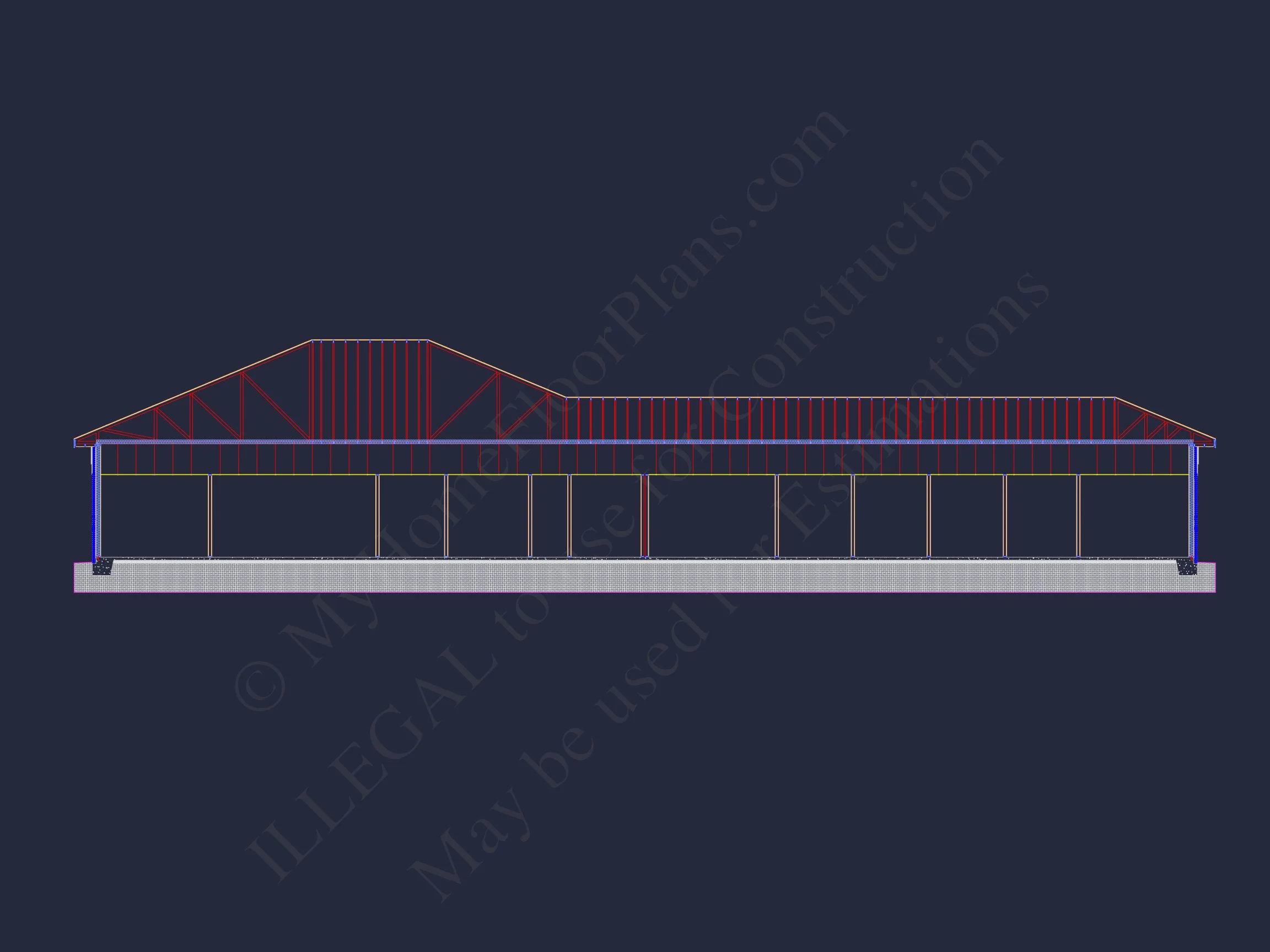 12-1044 HOUSE PLAN - 6,000 Sq Ft Modern Office Plan – Spacious Layout with CAD Designs 5 Modern Office Floor Plan with CAD Architecture and Designs