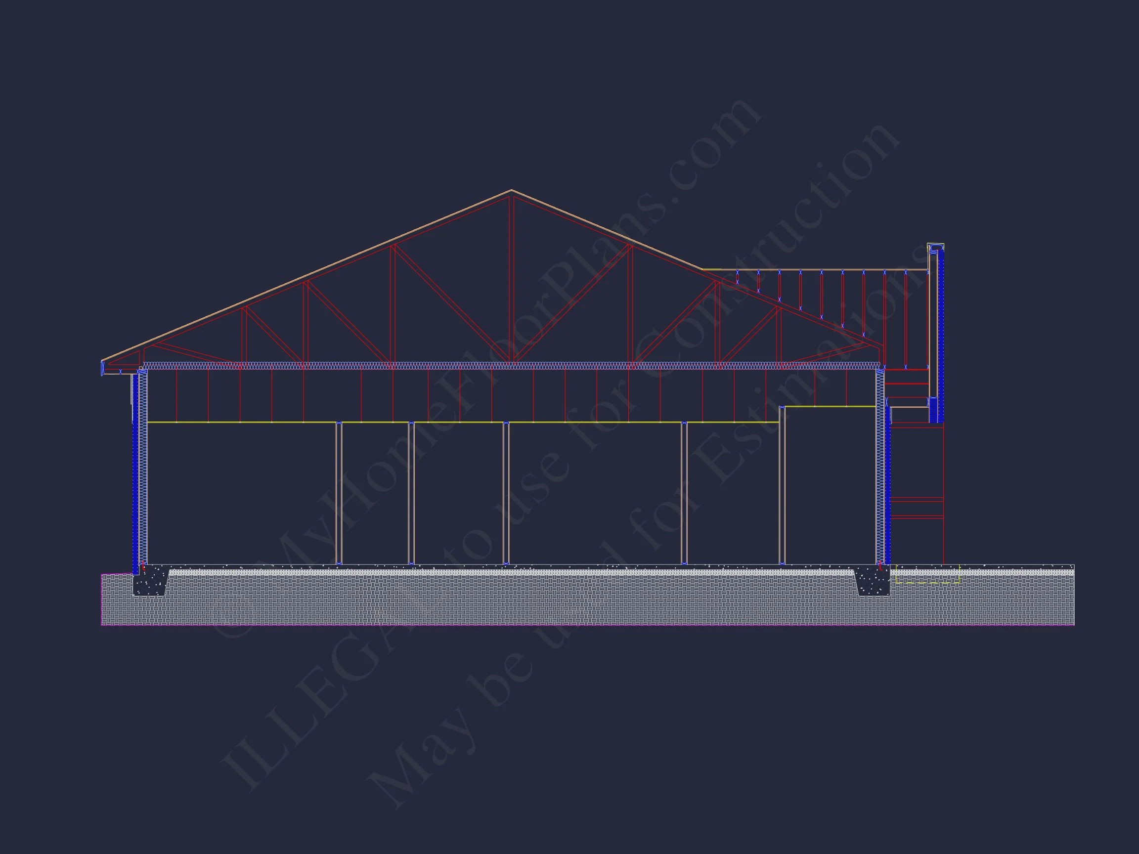 12-1044 HOUSE PLAN - 6,000 Sq Ft Modern Office Plan – Spacious Layout with CAD Designs 4 Modern Office Floor Plan with CAD Architecture and Designs