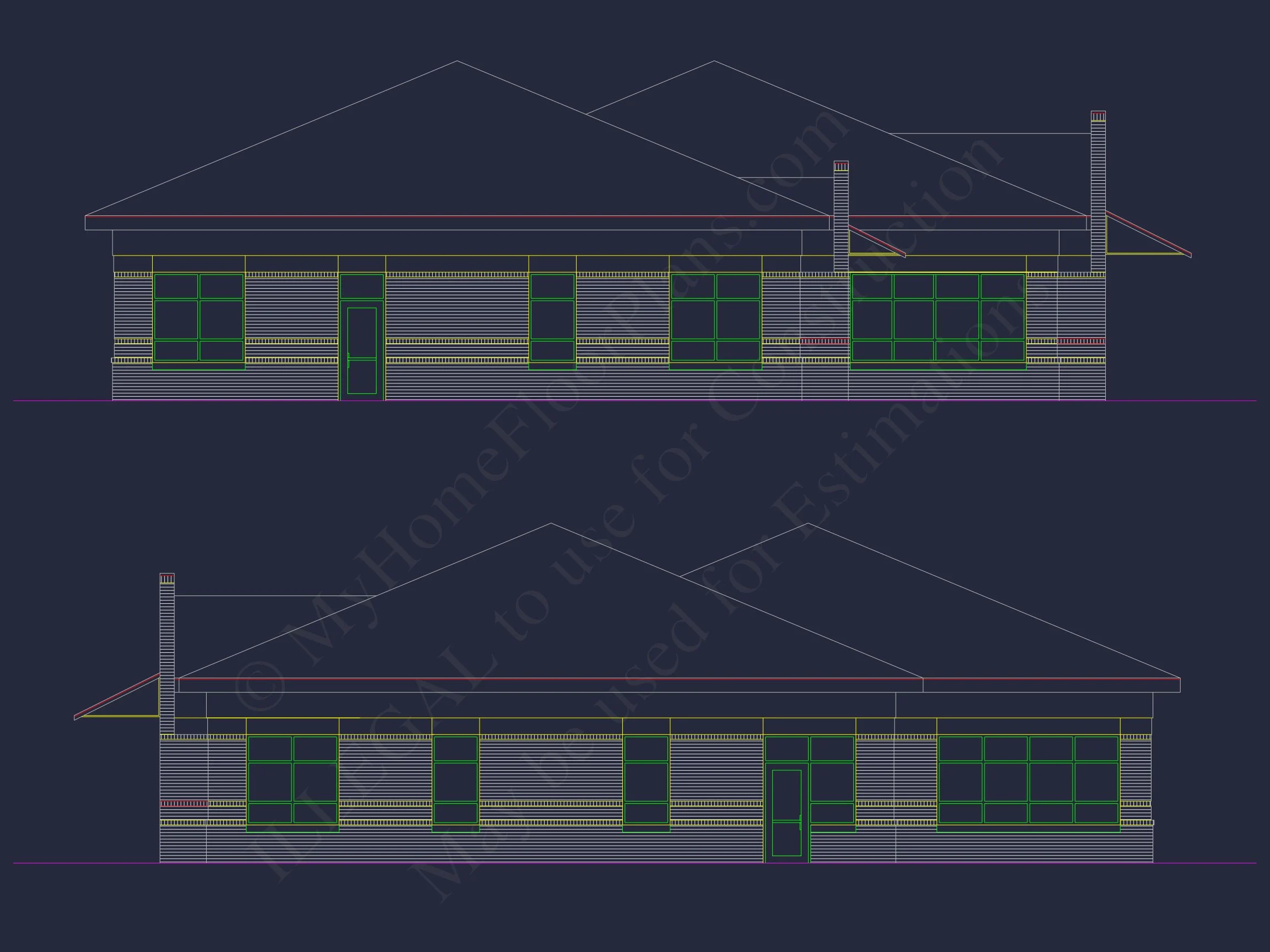 12-1044 HOUSE PLAN - 6,000 Sq Ft Modern Office Plan – Spacious Layout with CAD Designs 3 Modern Office Floor Plan with CAD Architecture and Designs