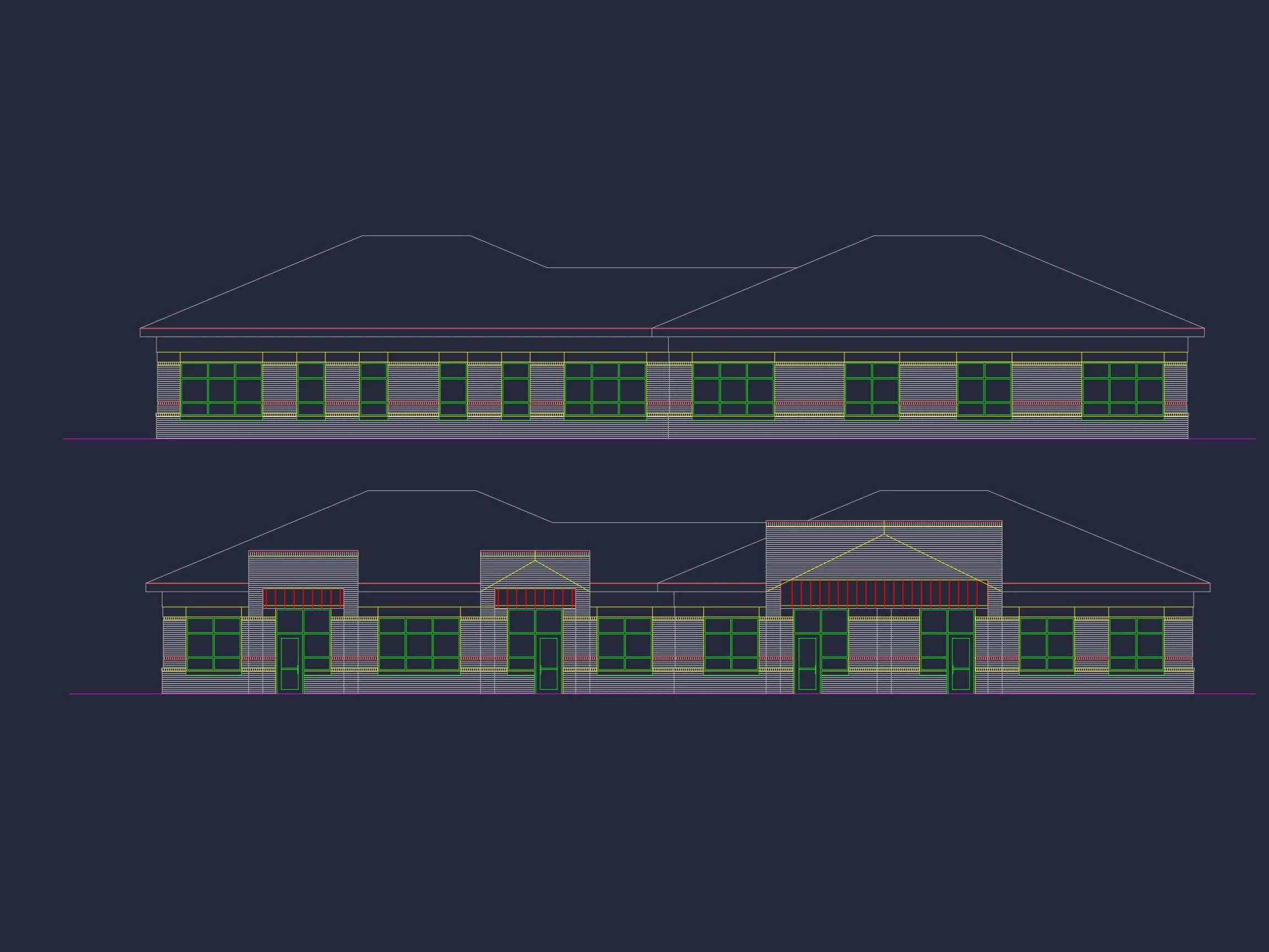 12-1044 HOUSE PLAN - 6,000 Sq Ft Modern Office Plan – Spacious Layout with CAD Designs 2 Modern Office Floor Plan with CAD Architecture and Designs