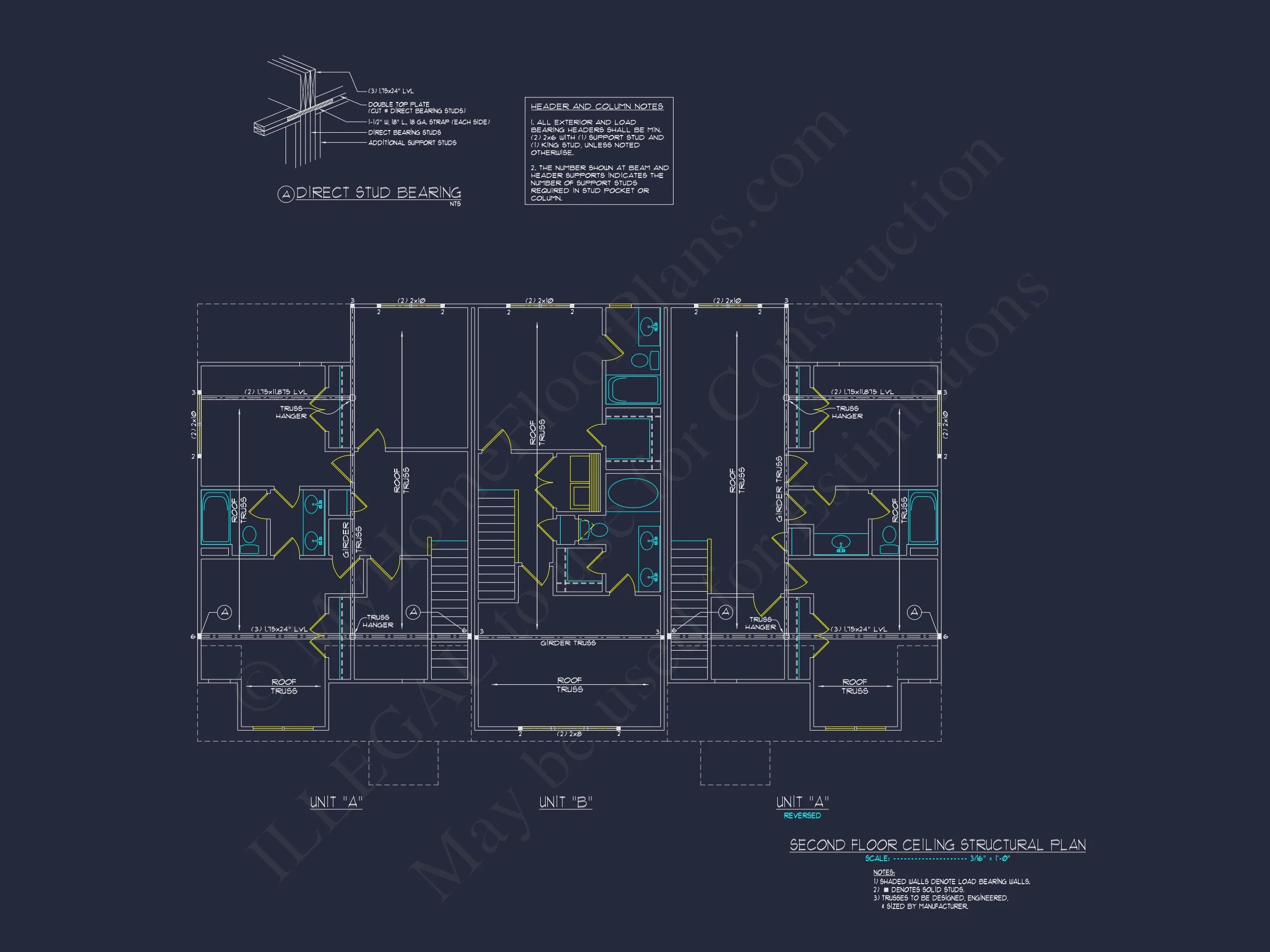Modern 2-Bedroom Townhome Blueprint with Open Plan Design