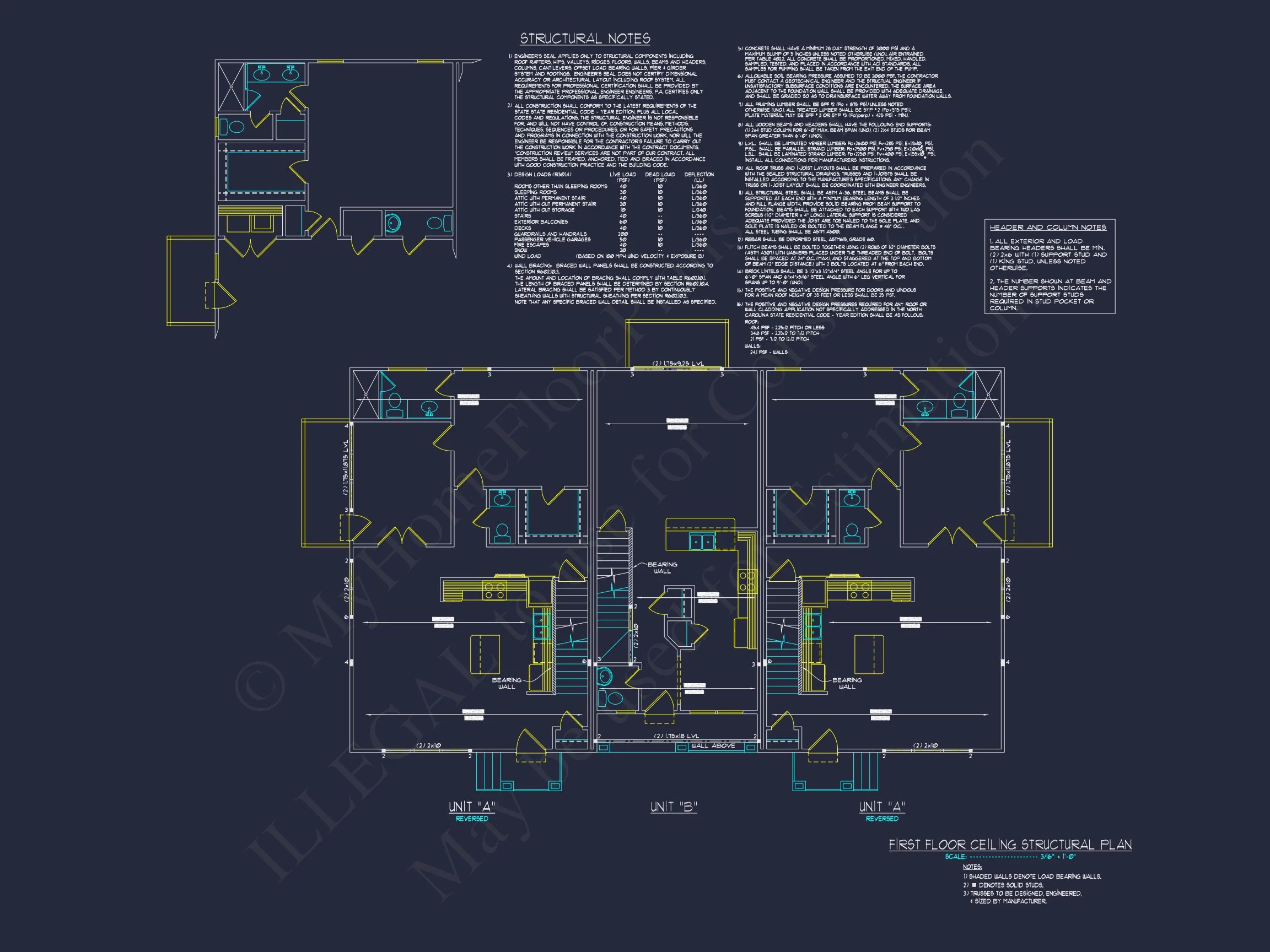 Modern 2-Bedroom Townhome Blueprint with Open Plan Design