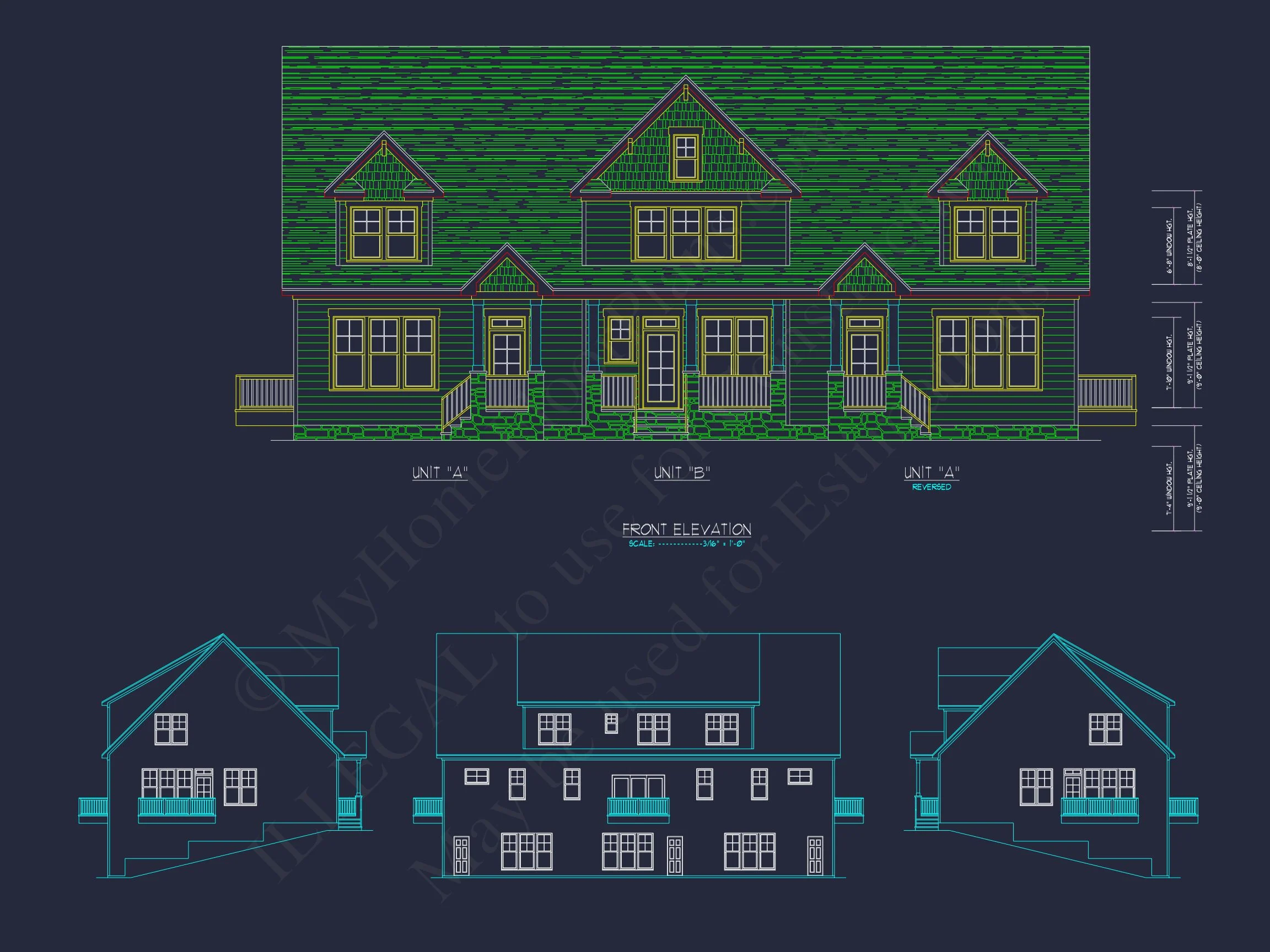 Modern 2-Bedroom Townhome Blueprint with Open Plan Design
