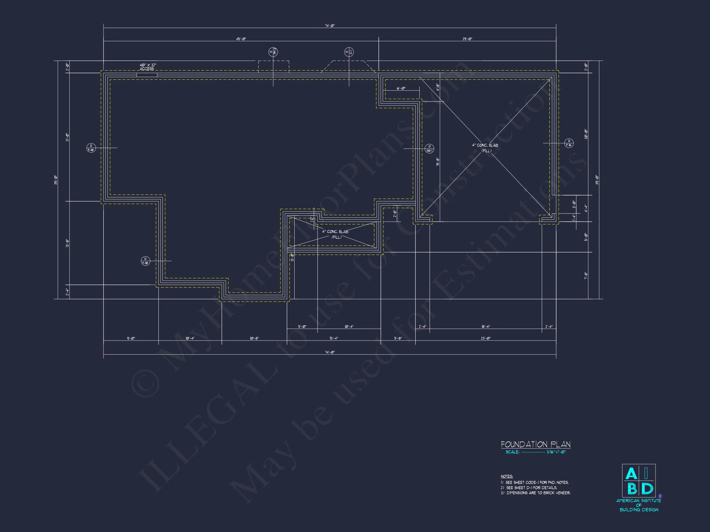 Classic Ranch house Plan with 1 Story and 2-Car Garage