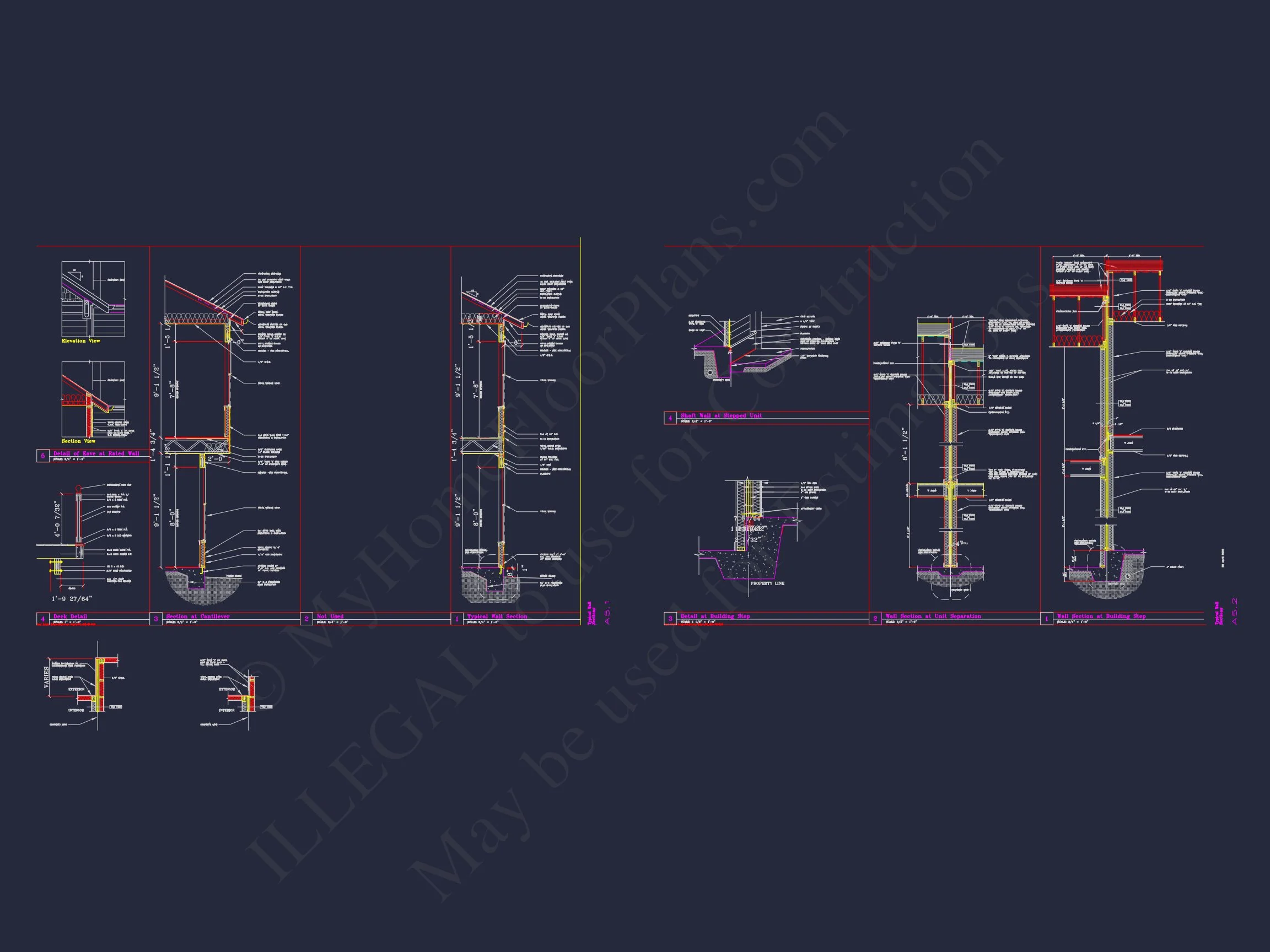 Stylish 2-Bedroom Townhome Floor Plan with CAD Blueprint Design
