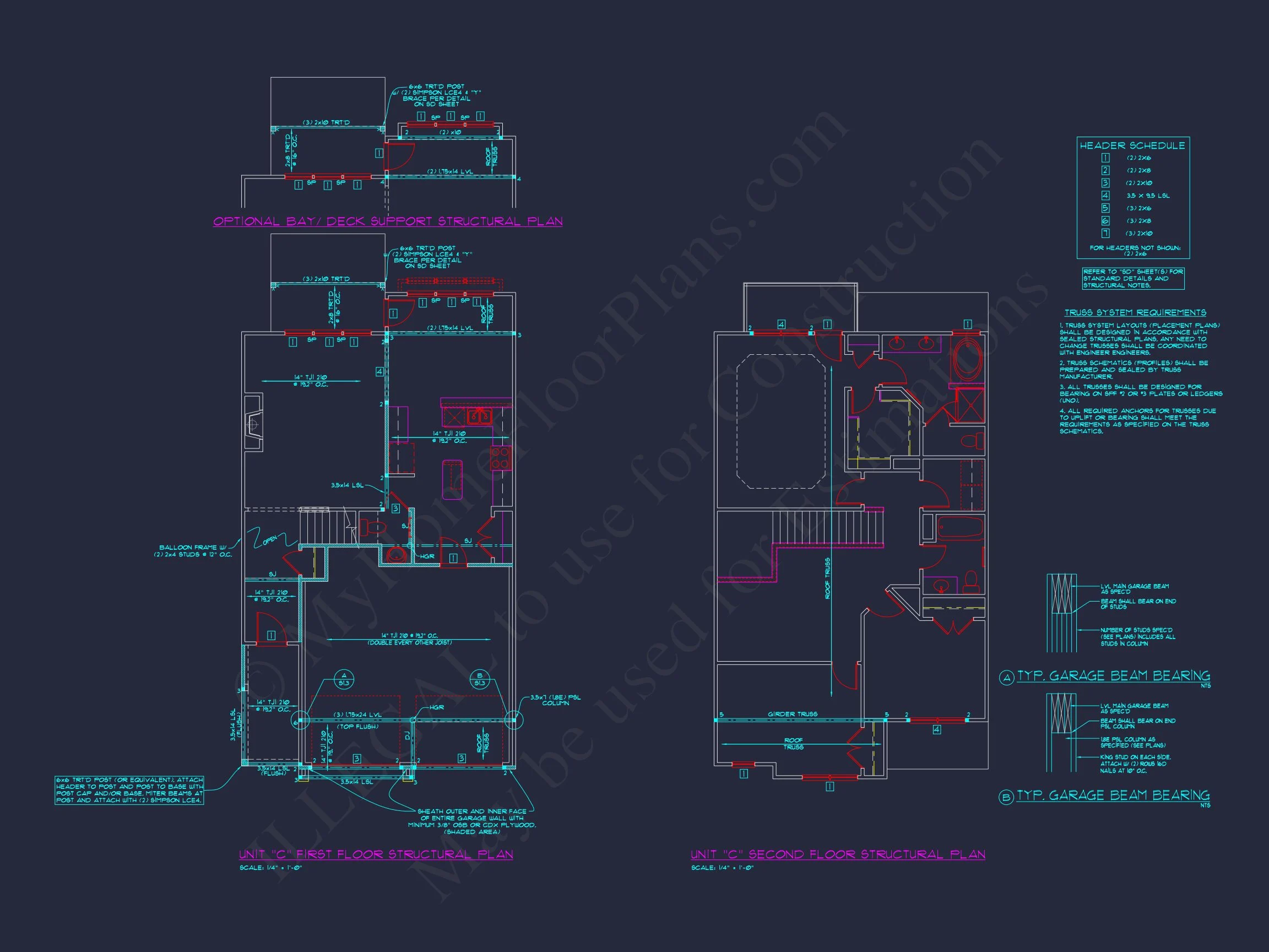 Stylish 2-Bedroom Townhome Floor Plan with CAD Blueprint Design