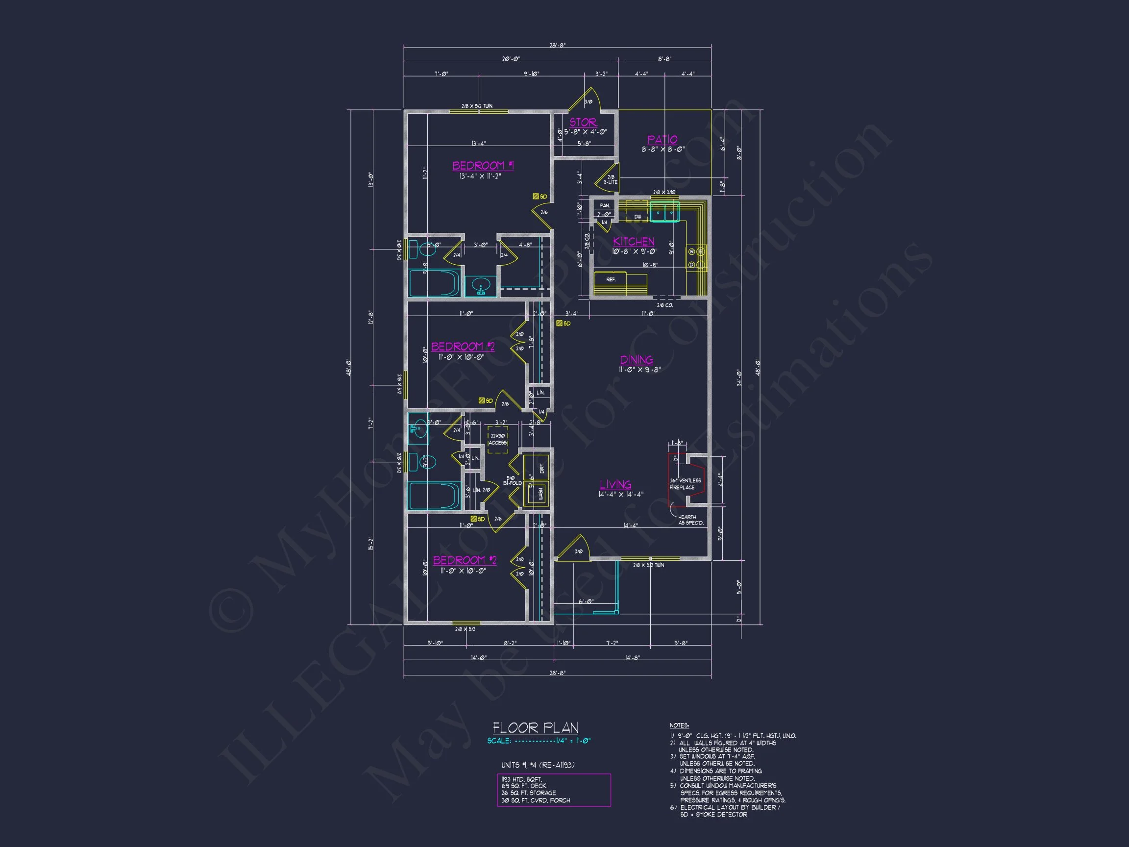 8-1333 HOUSE PLAN - Colonial Duplex House Plan with 2 Floors & CAD Designs 6 Colonial Duplex house Plan with 2 Floors & CAD Designs